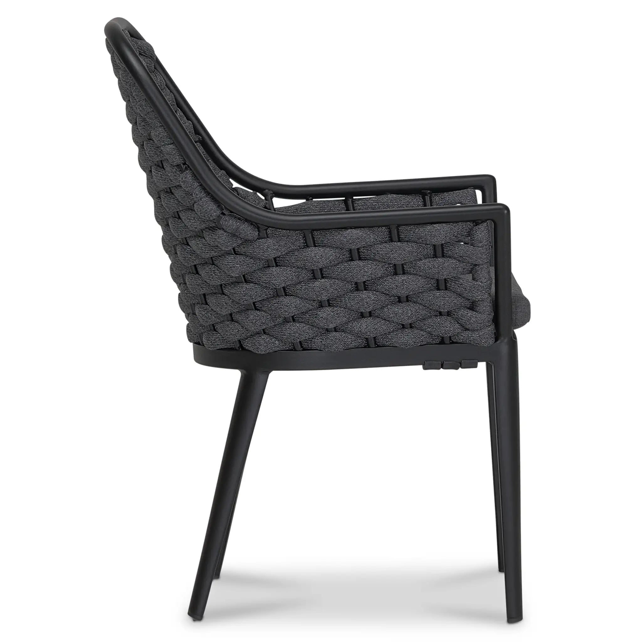 Harmonia Living Parlor Aluminum Dining Chair - Black 4