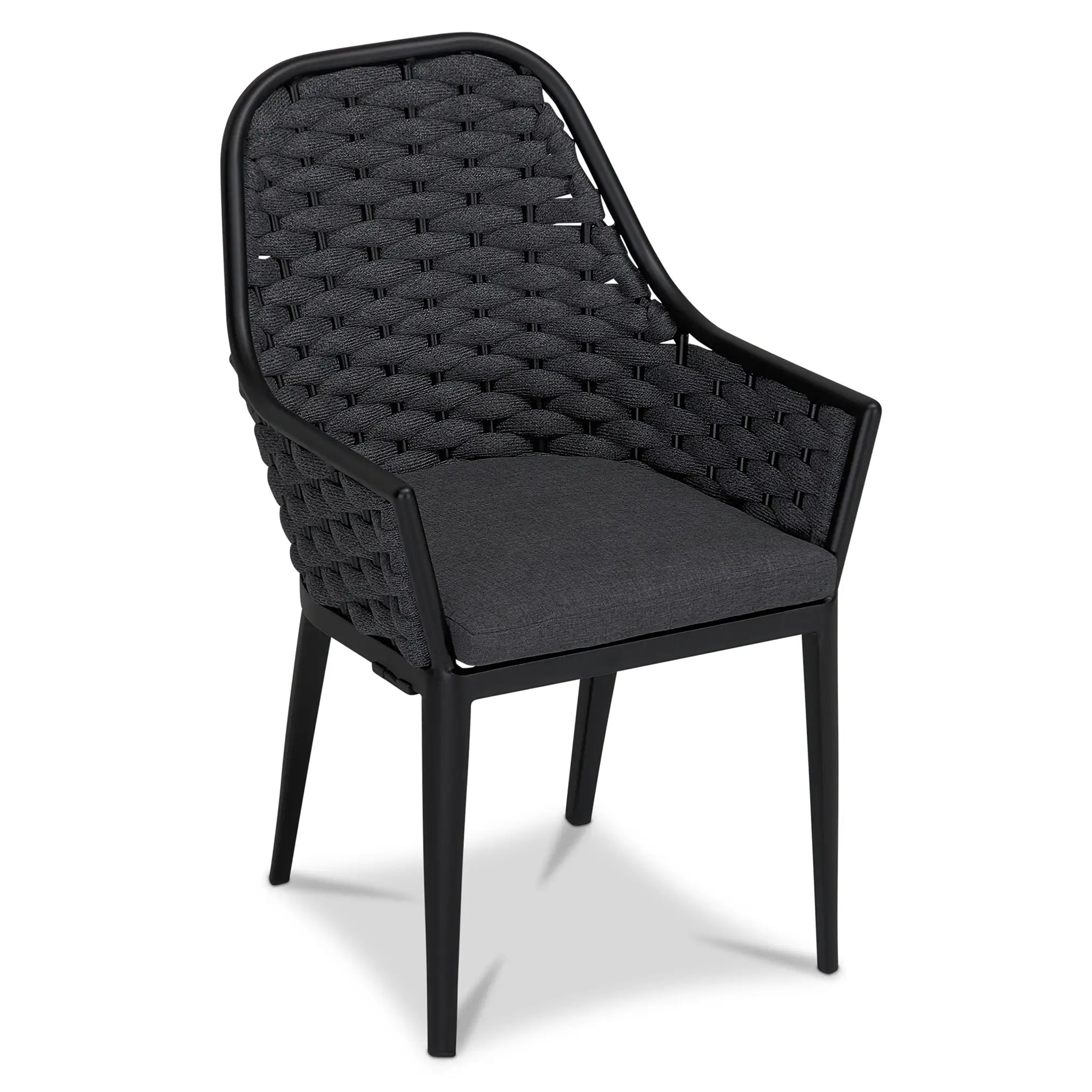 Harmonia Living Parlor Aluminum Dining Chair - Black 6