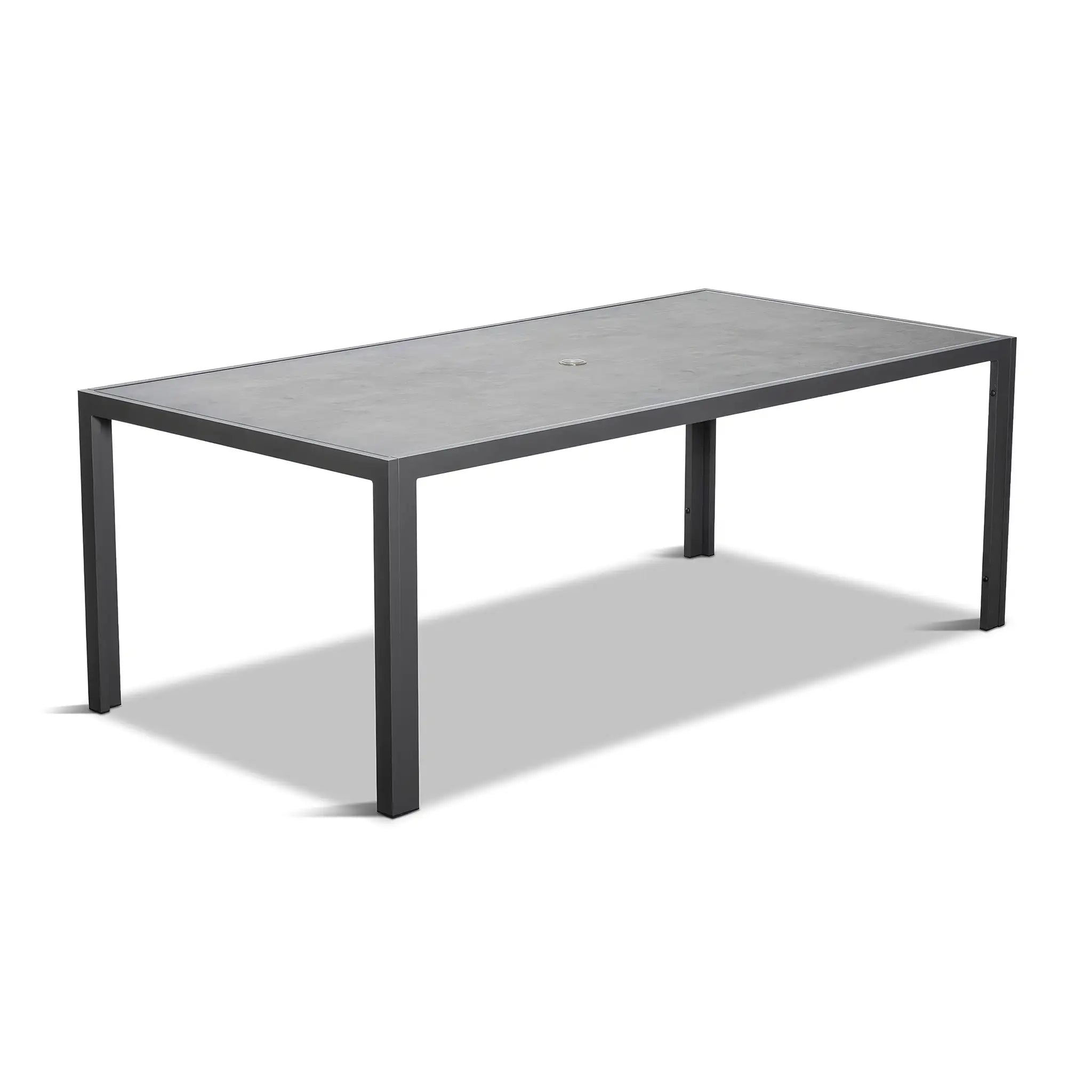 Harmonia Living Parlor 9 Piece Aluminum Dining Set - Slate 6