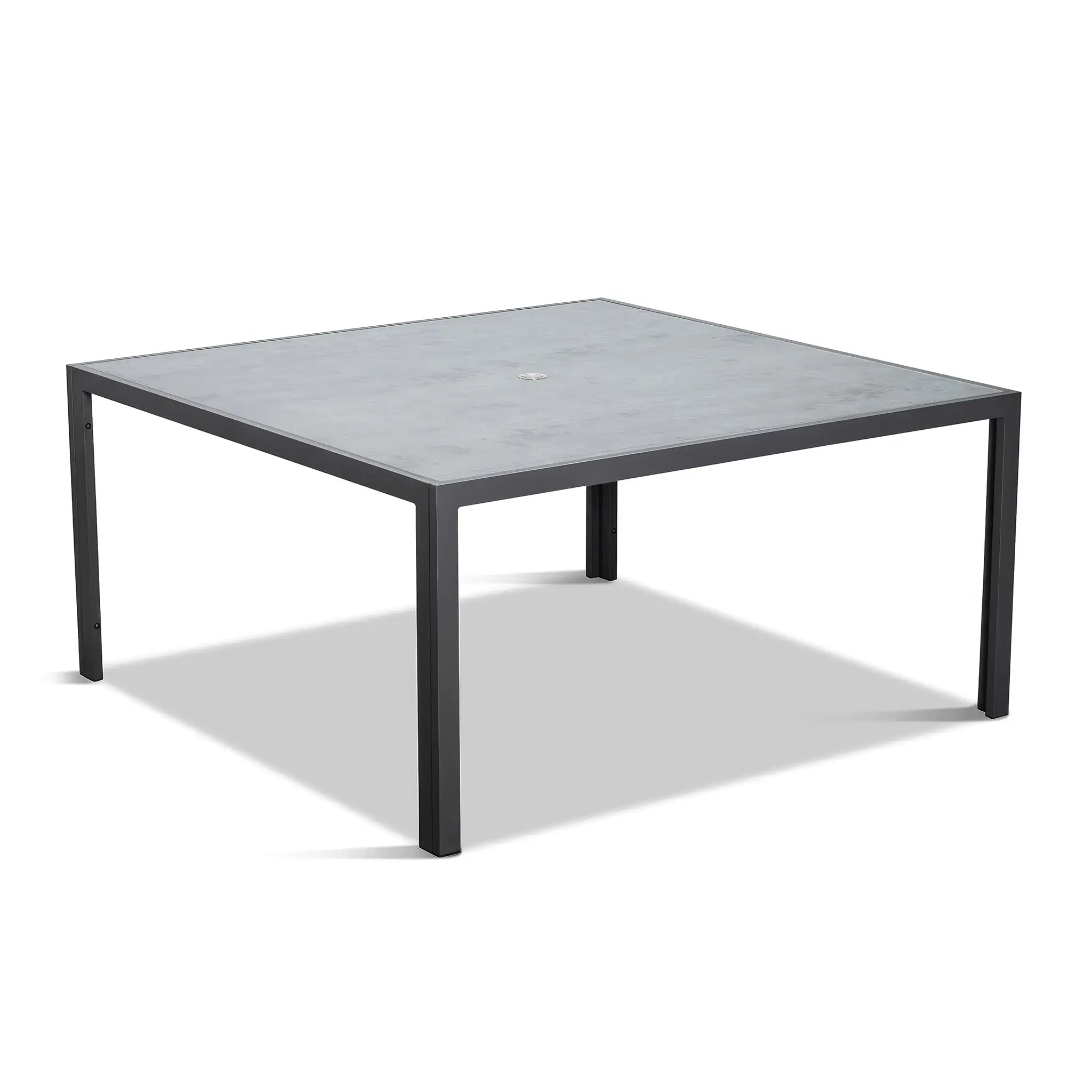 Harmonia Living Parlor 9 Piece Aluminum Square Dining Set - Slate 5