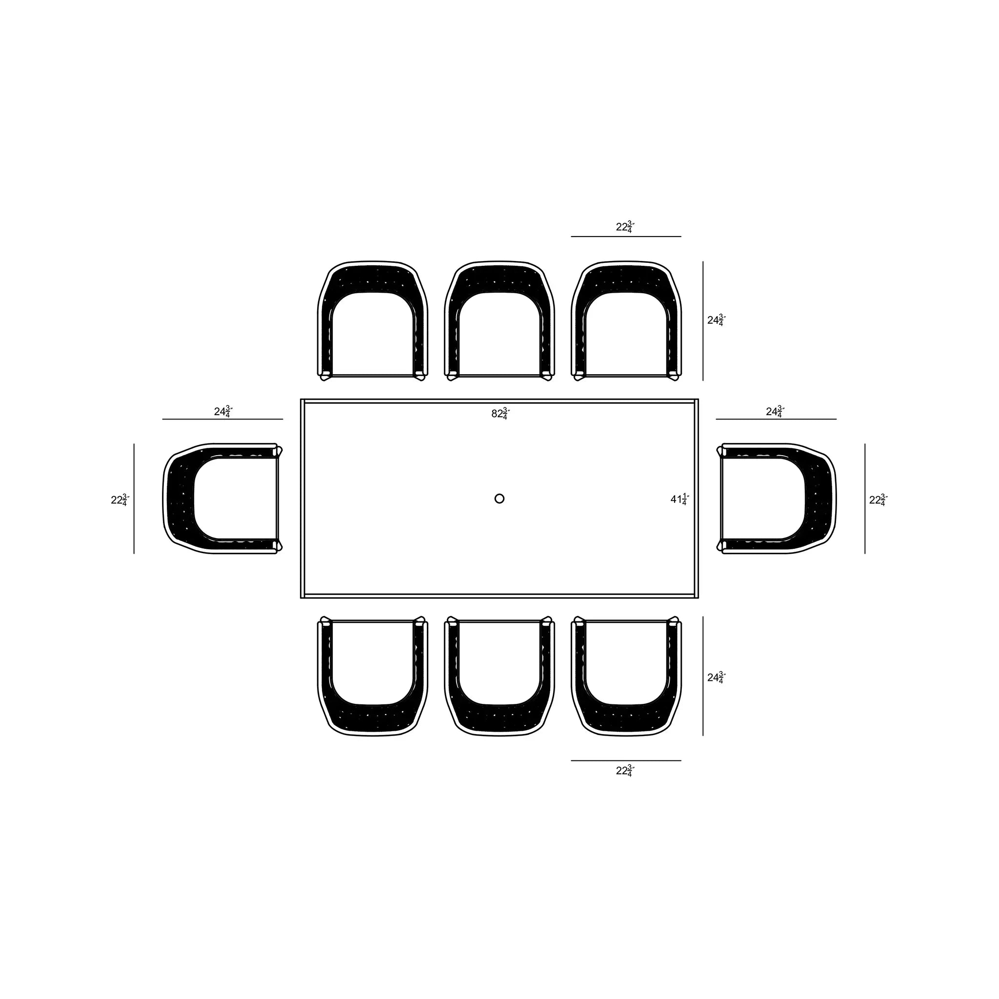Harmonia Living Parlor 9 Piece Aluminum Dining Set - White 8