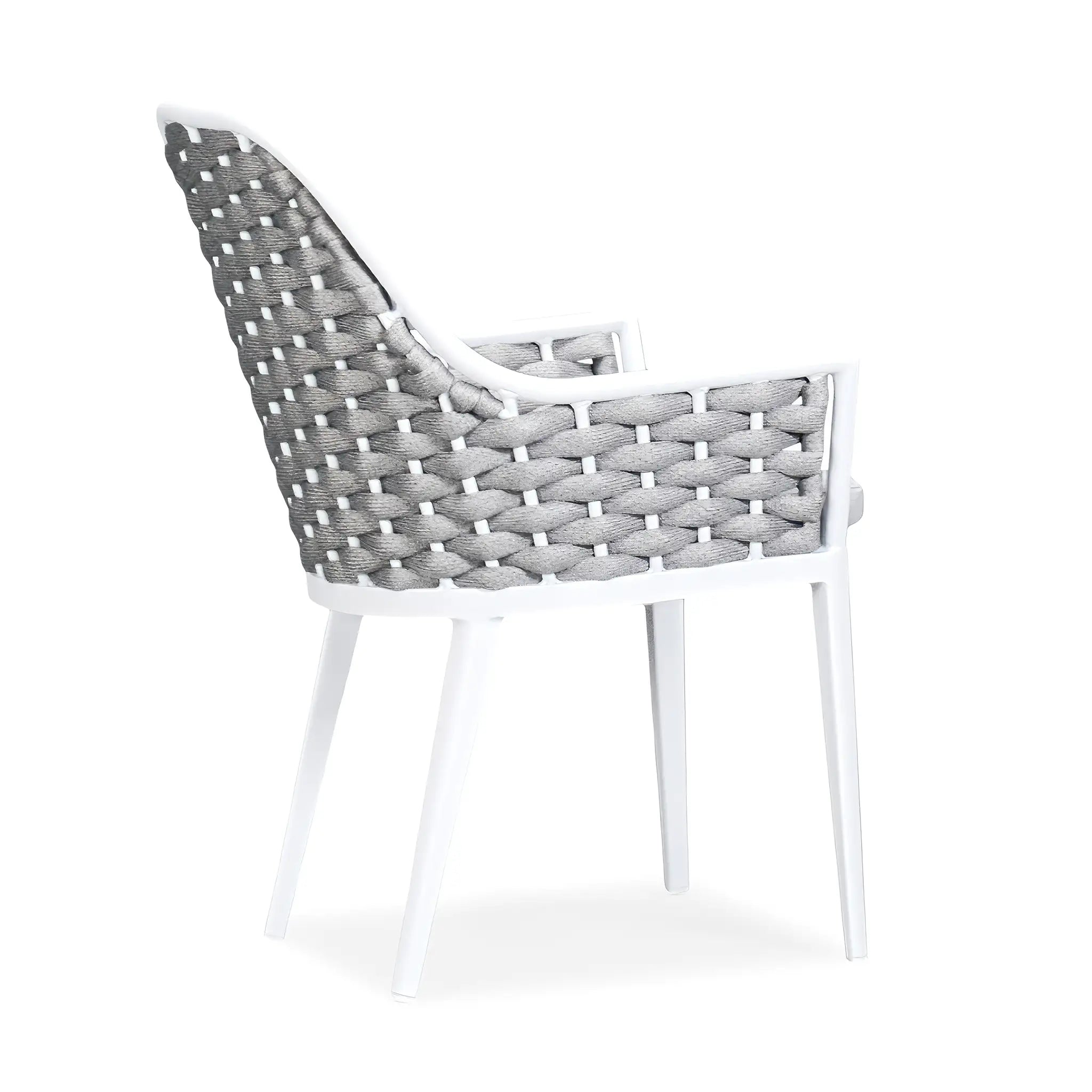 Harmonia Living Parlor Aluminum Dining Chair - White 3