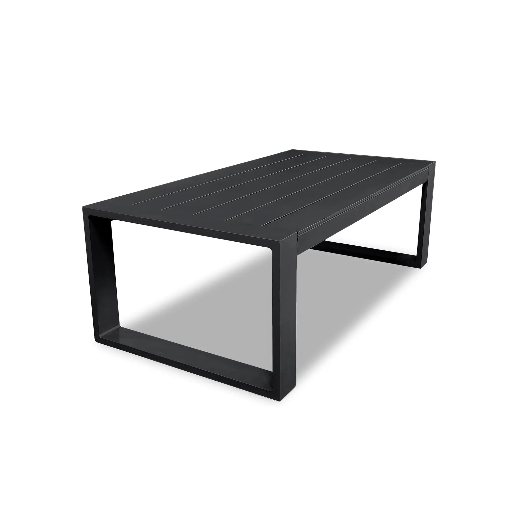 Harmonia Living Portal Aluminum Rectangular Coffee Table - Black 2