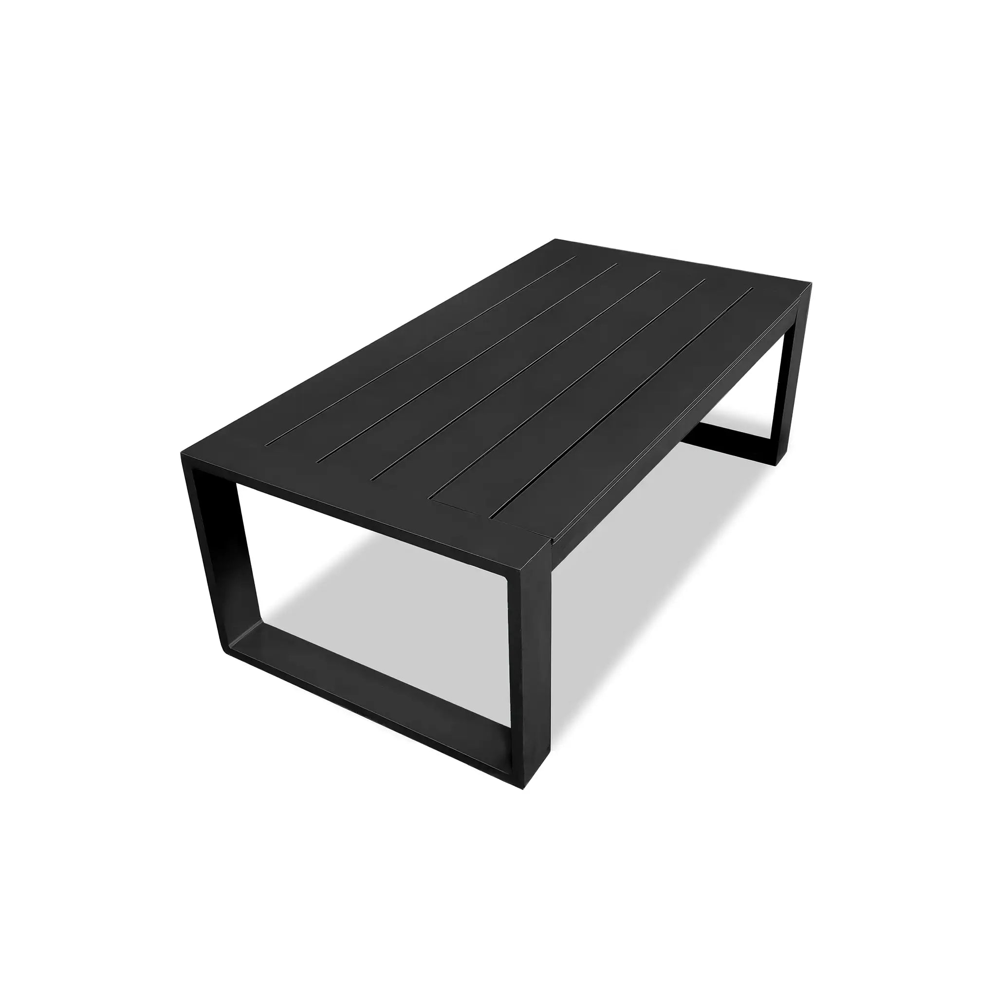 Harmonia Living Portal Aluminum Rectangular Coffee Table - Black 3