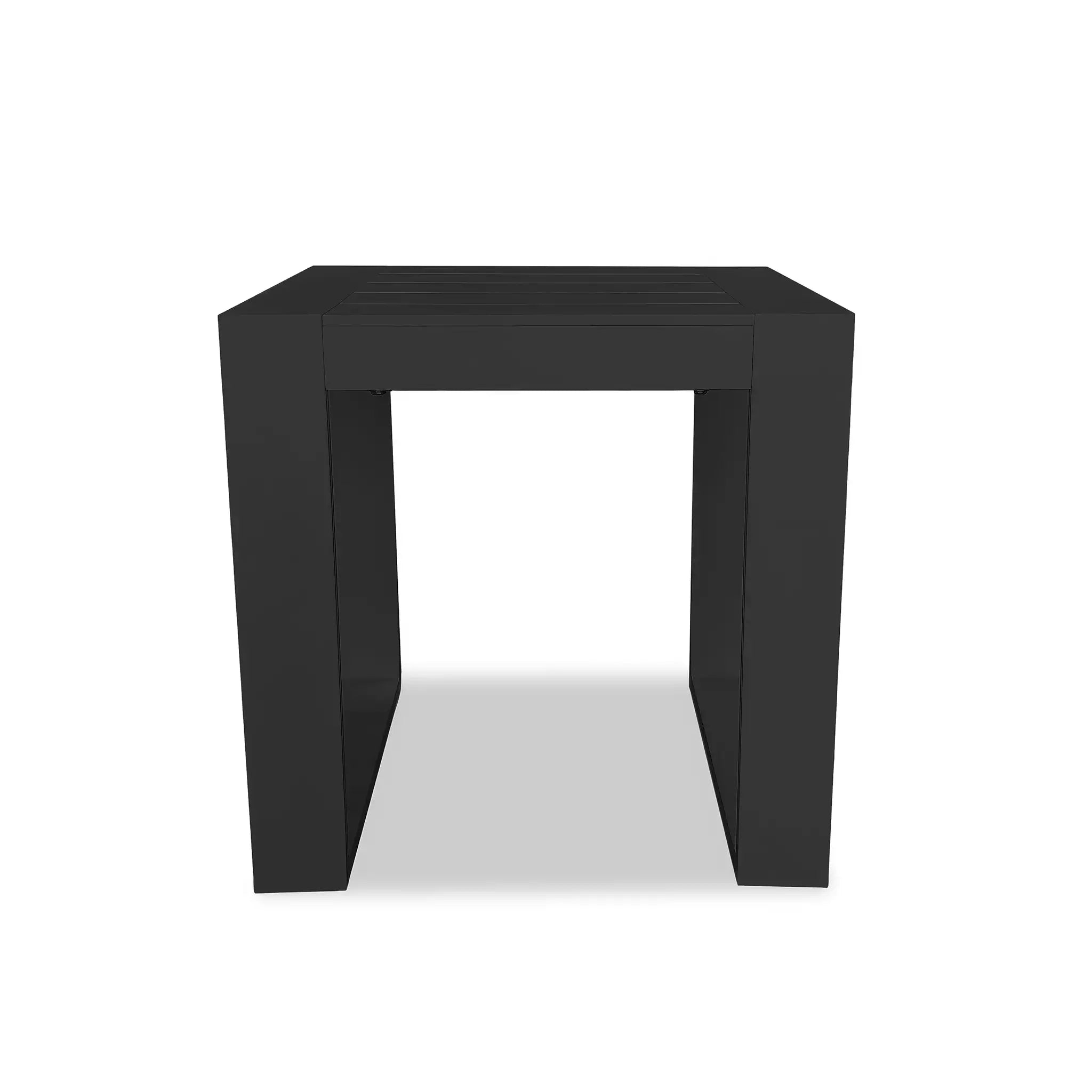 Harmonia Living Portal Aluminum Square End Table - Black 1