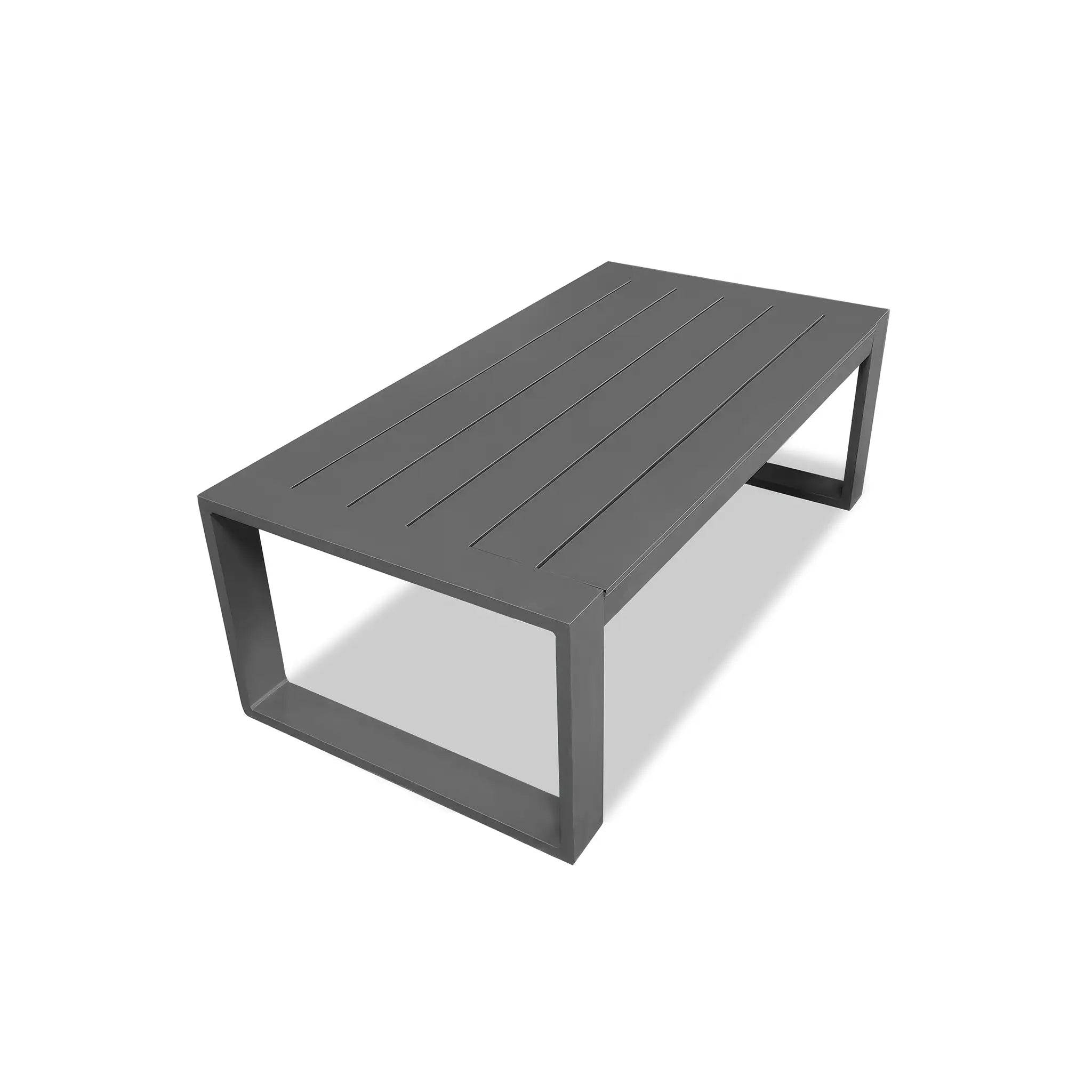 Harmonia Living Portal Aluminum Rectangular Coffee Table - Slate 3