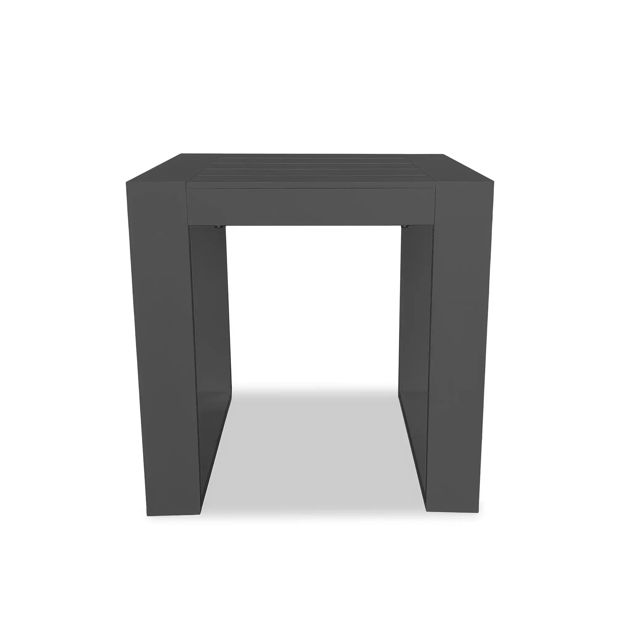 Harmonia Living Portal Aluminum Square End Table - Slate 1