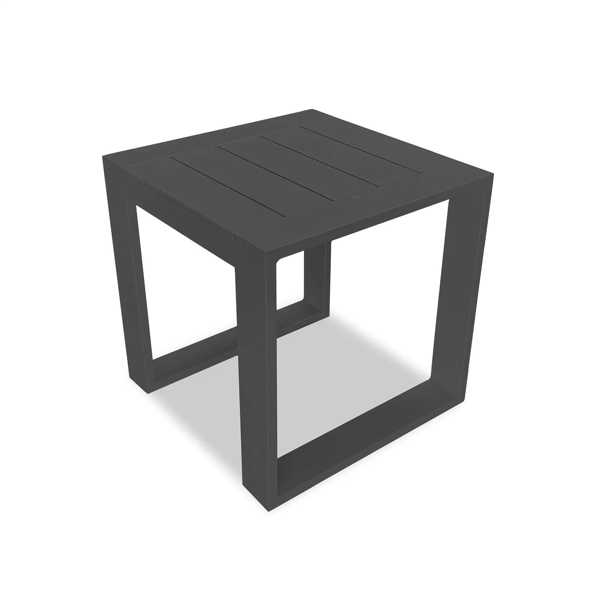 Harmonia Living Portal Aluminum Square End Table - Slate 3