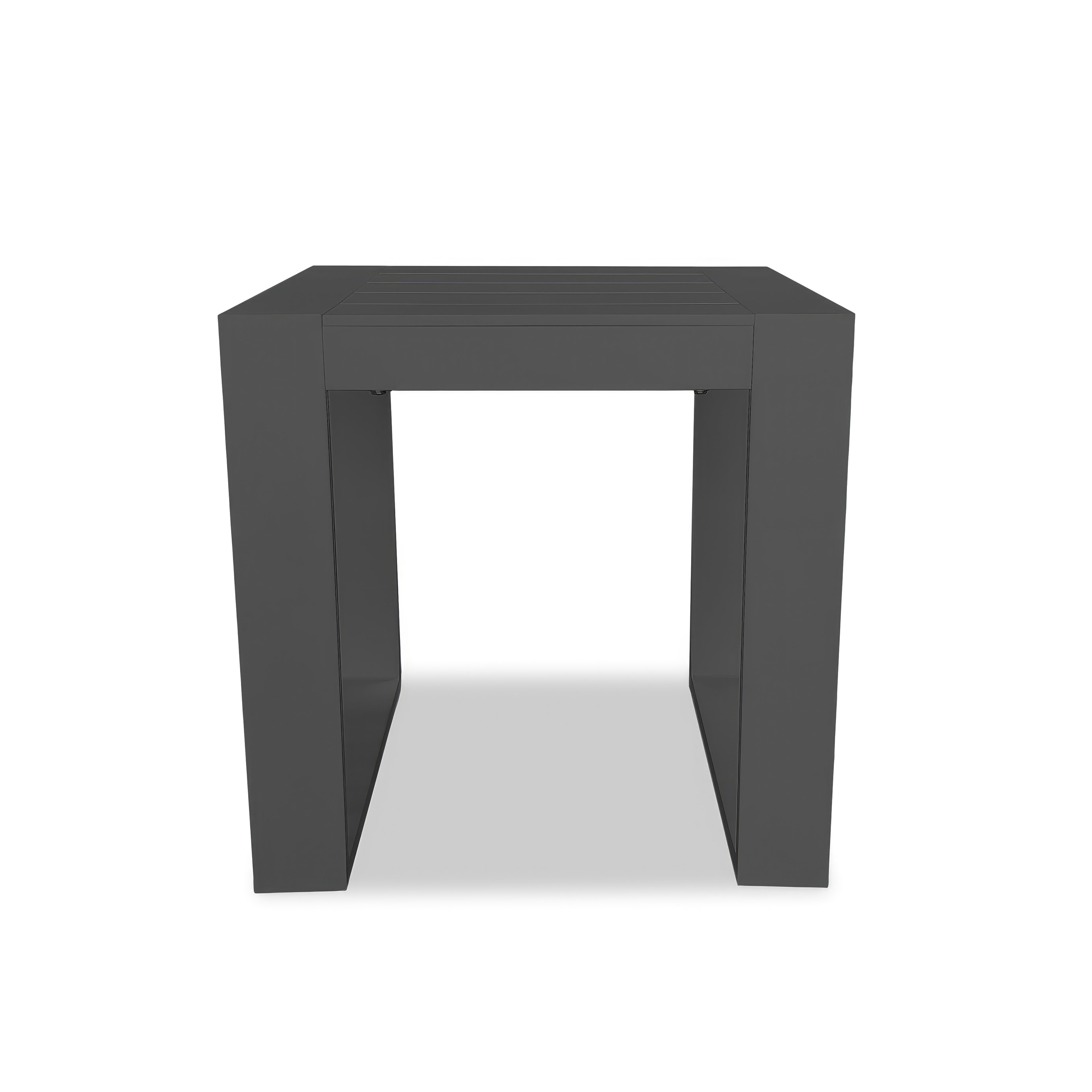 Portal Aluminum Square End Table#Finish_Slate