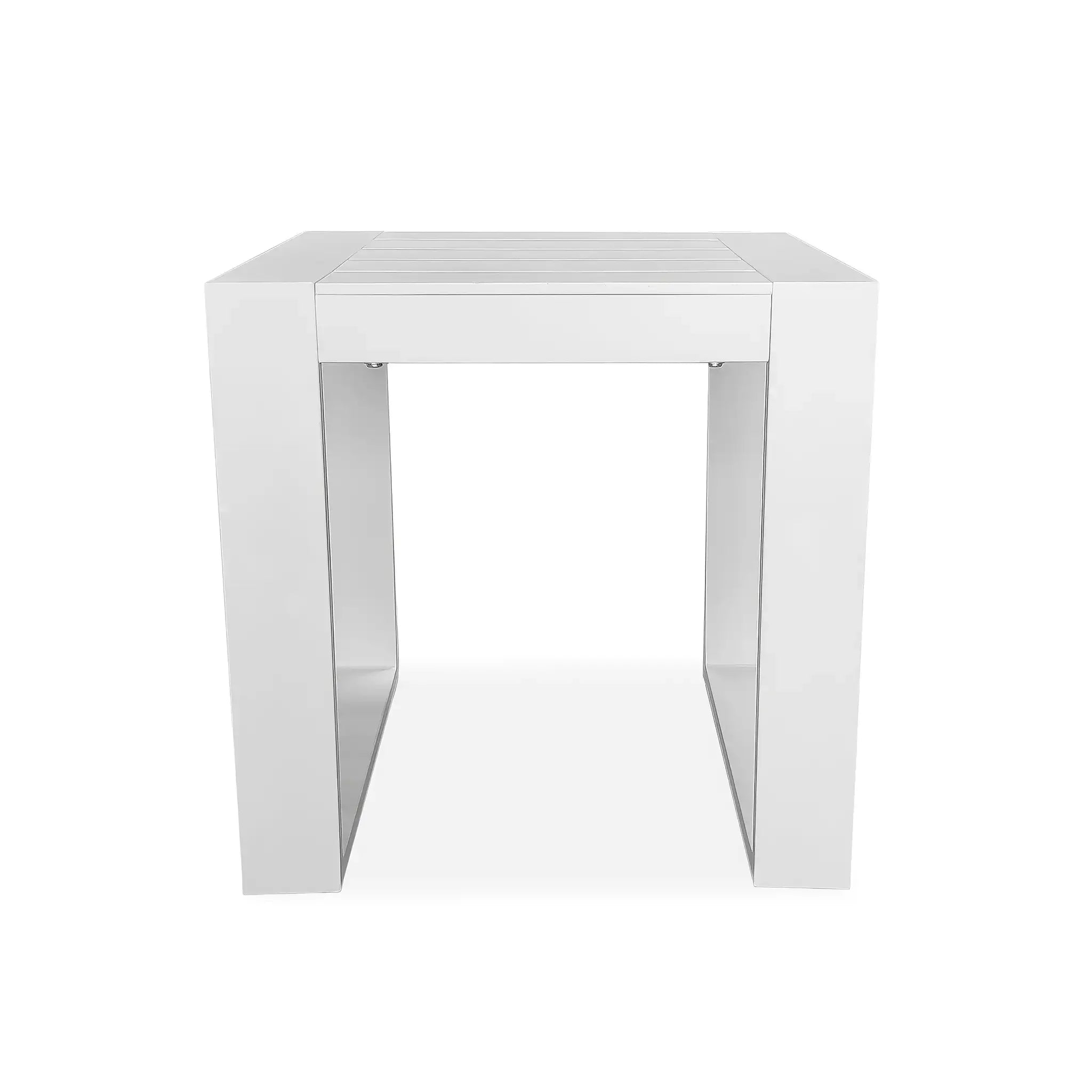Harmonia Living Portal Aluminum Square End Table - White 1