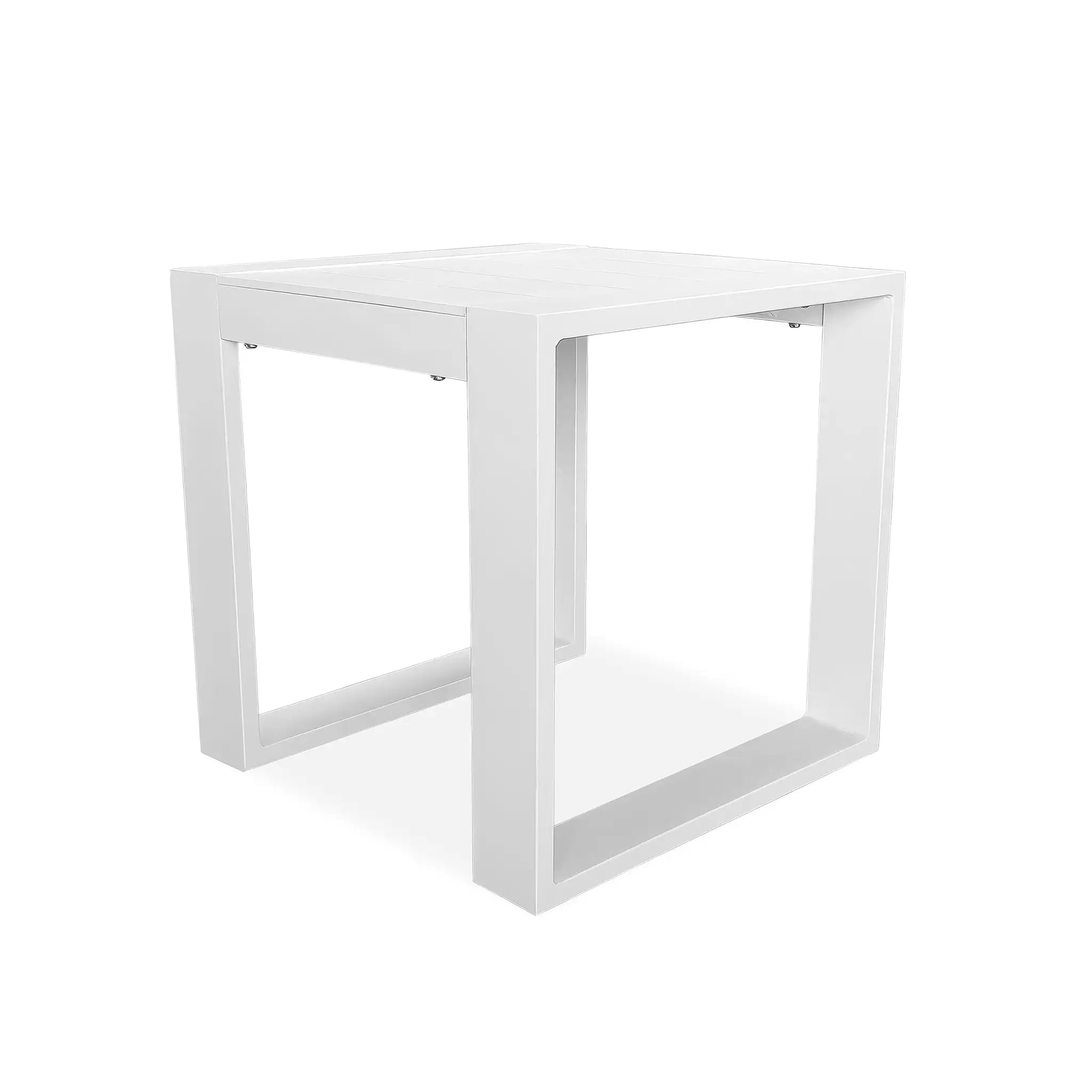 Harmonia Living Portal Aluminum Square End Table - White 2