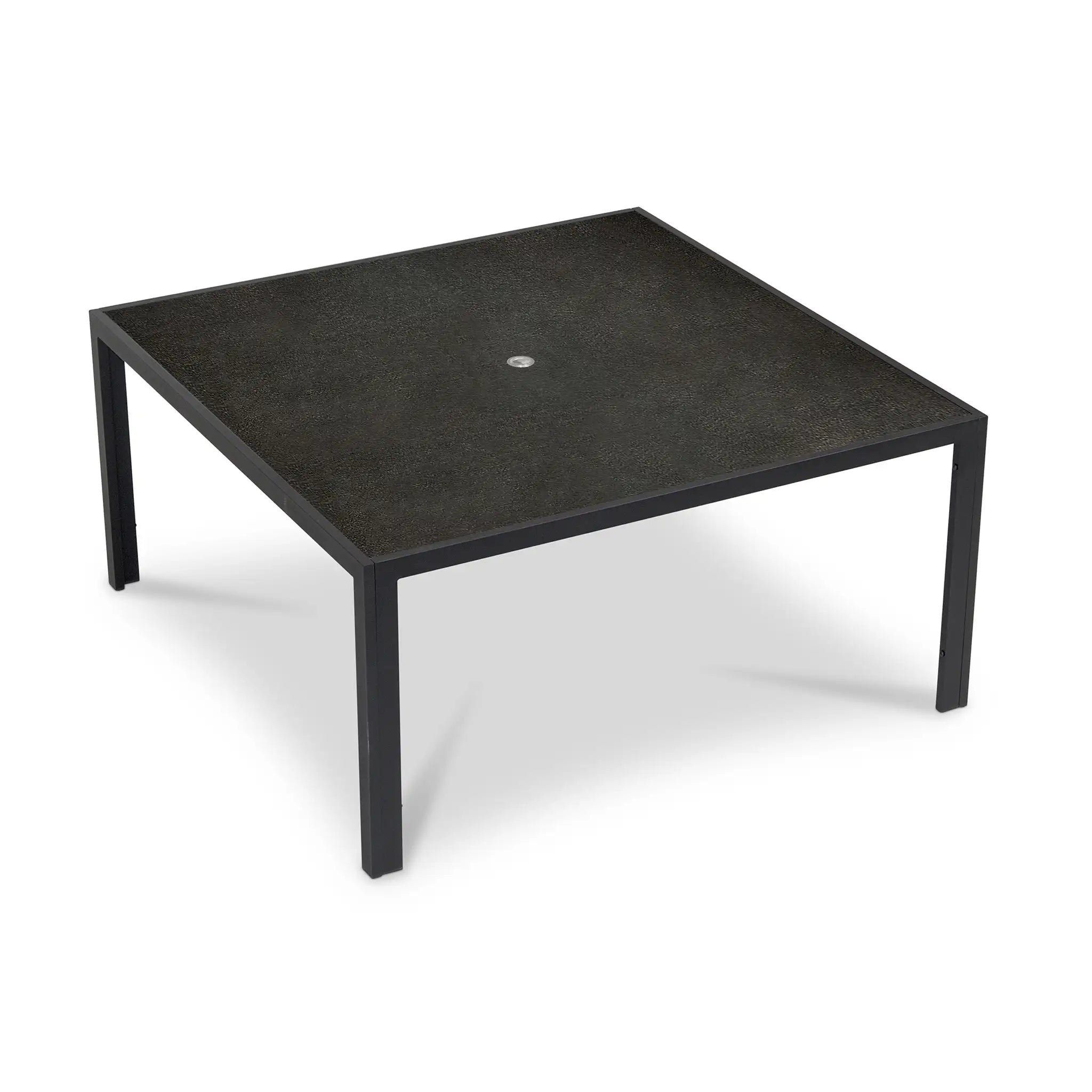 Harmonia Living Staple 8-Seat Aluminum Square Dining Table - Black 4