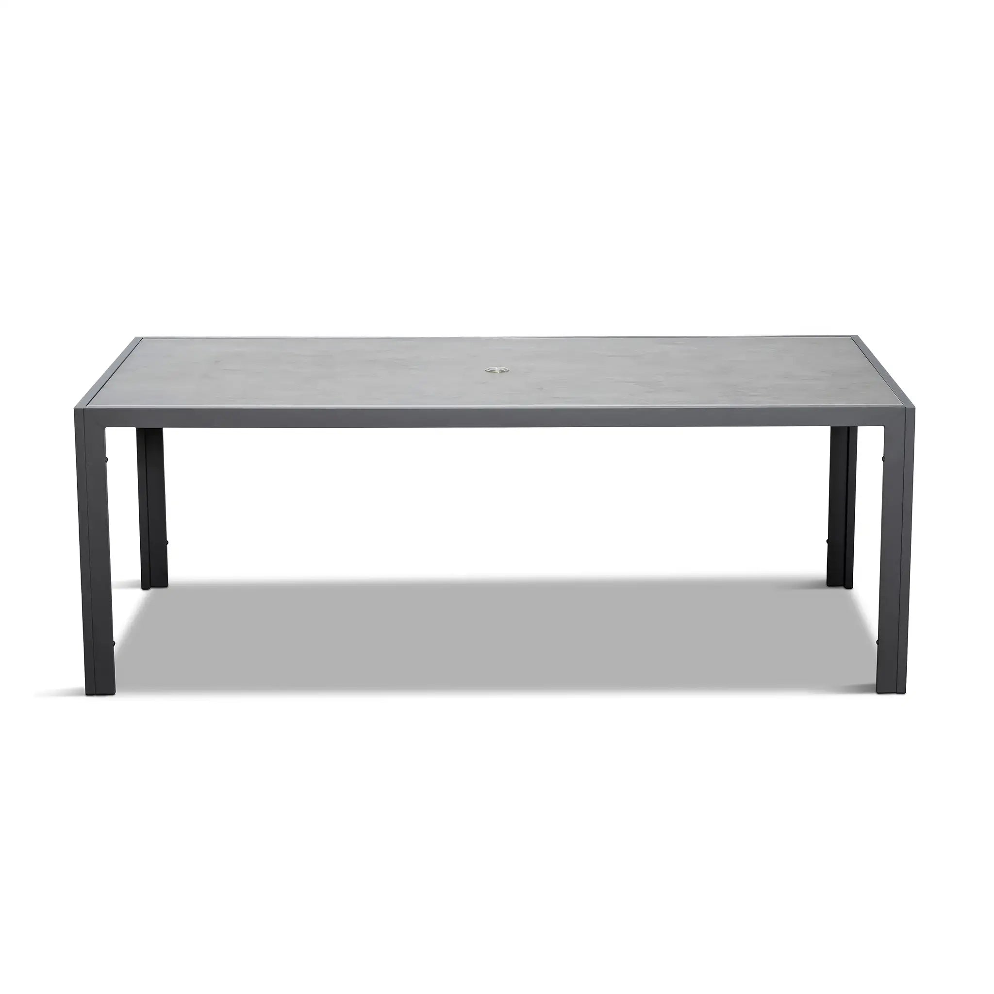 Harmonia Living Staple 8-Seat Aluminum Rectangular Dining Table - Slate 4