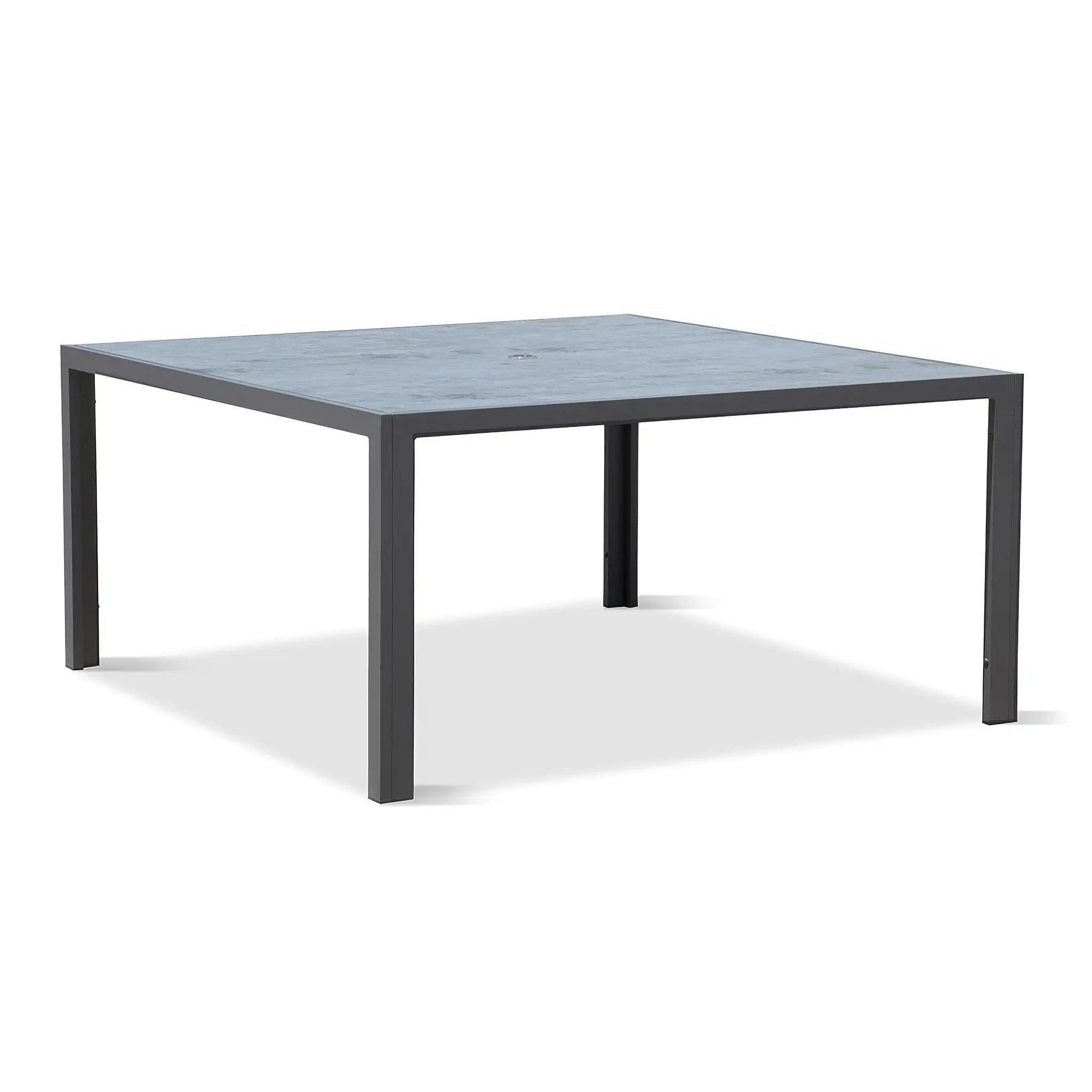 Harmonia Living Staple 8-Seat Aluminum Square Dining Table - Slate 3