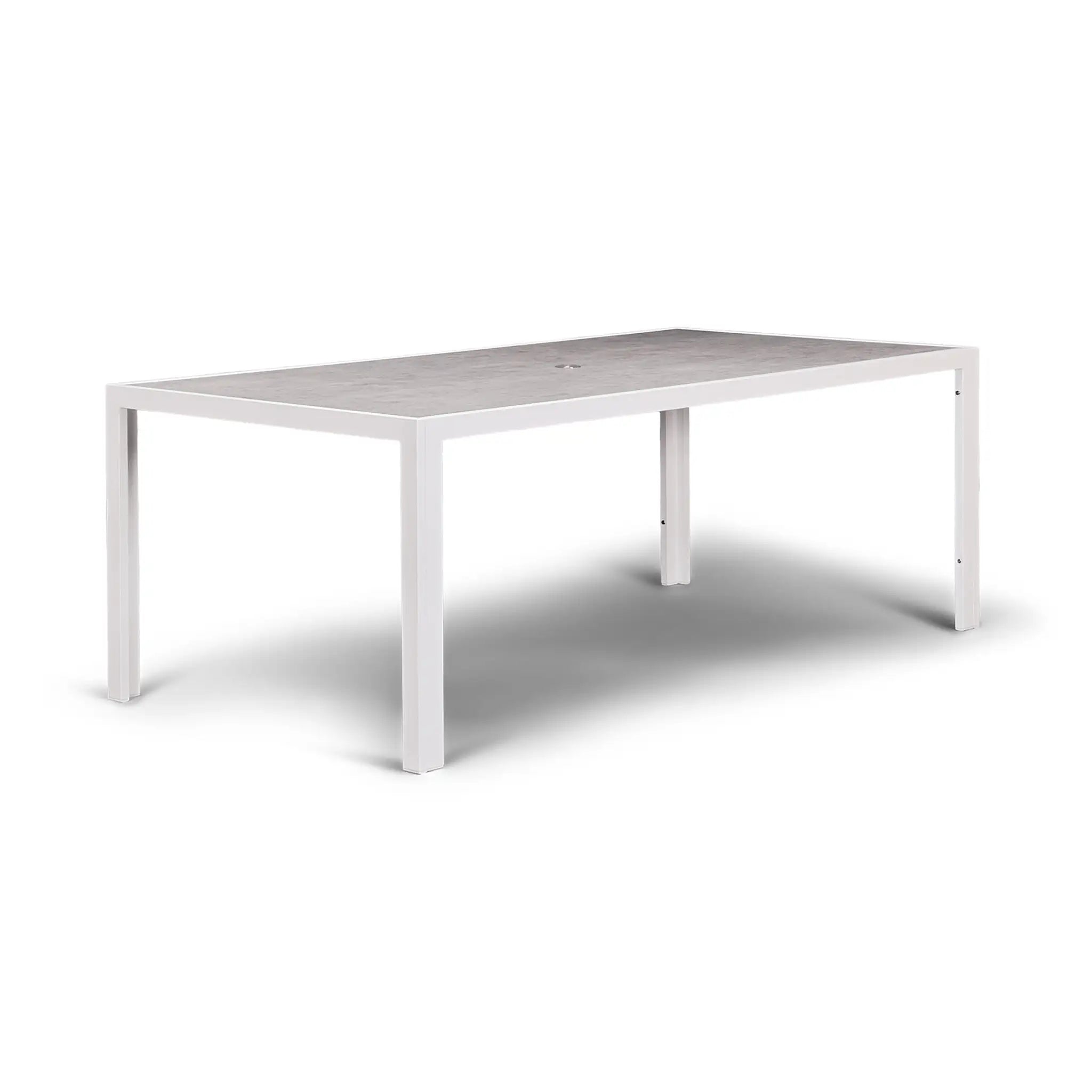 Harmonia Living Staple 8-Seat Aluminum Rectangular Dining Table - White 3