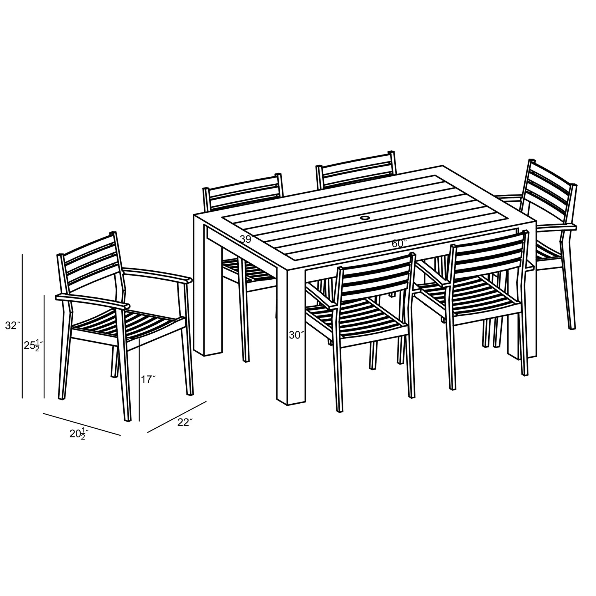 Harmonia Living Sylvan 7 Piece Dining Set 50