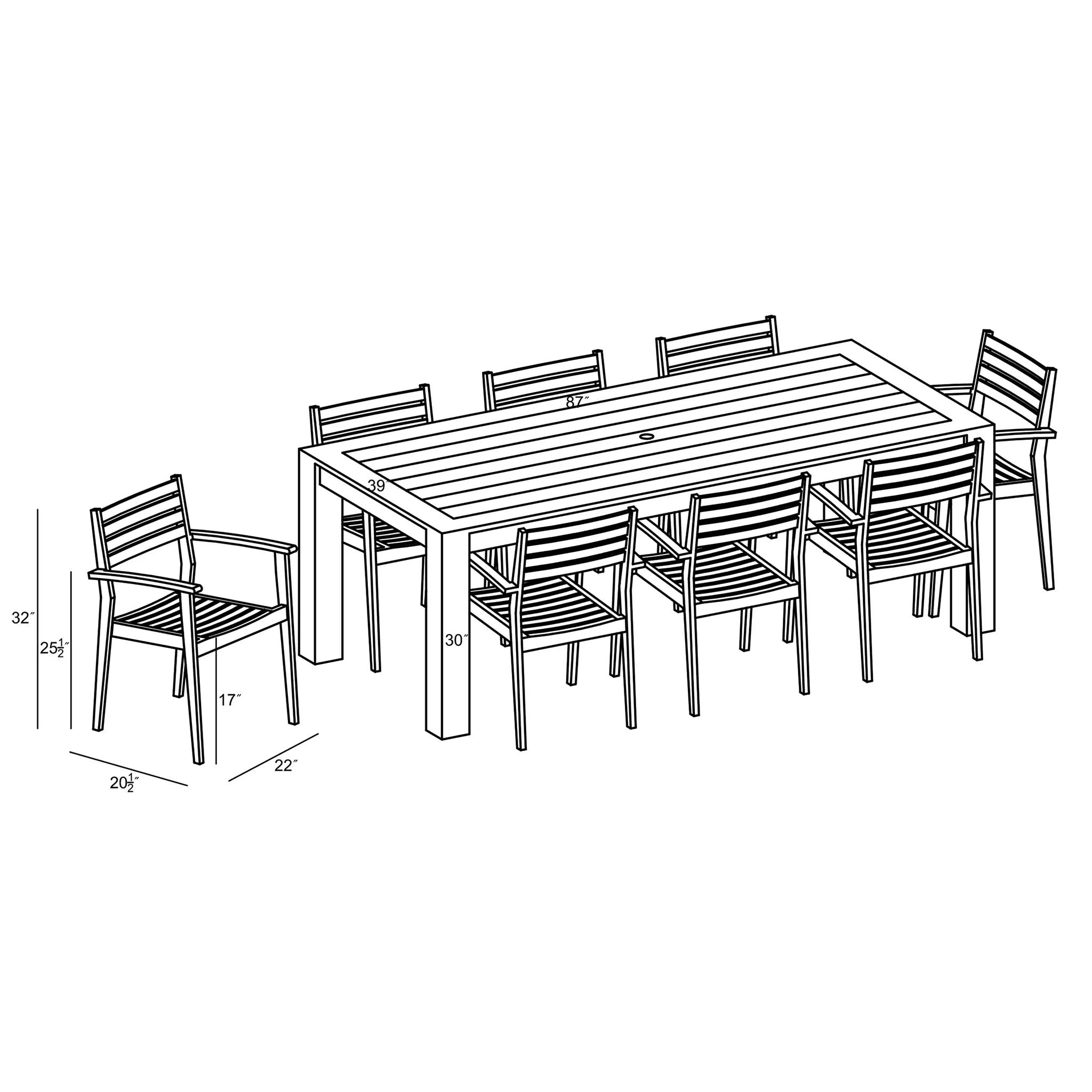 Harmonia Living Sylvan 9 Piece Dining Set 37