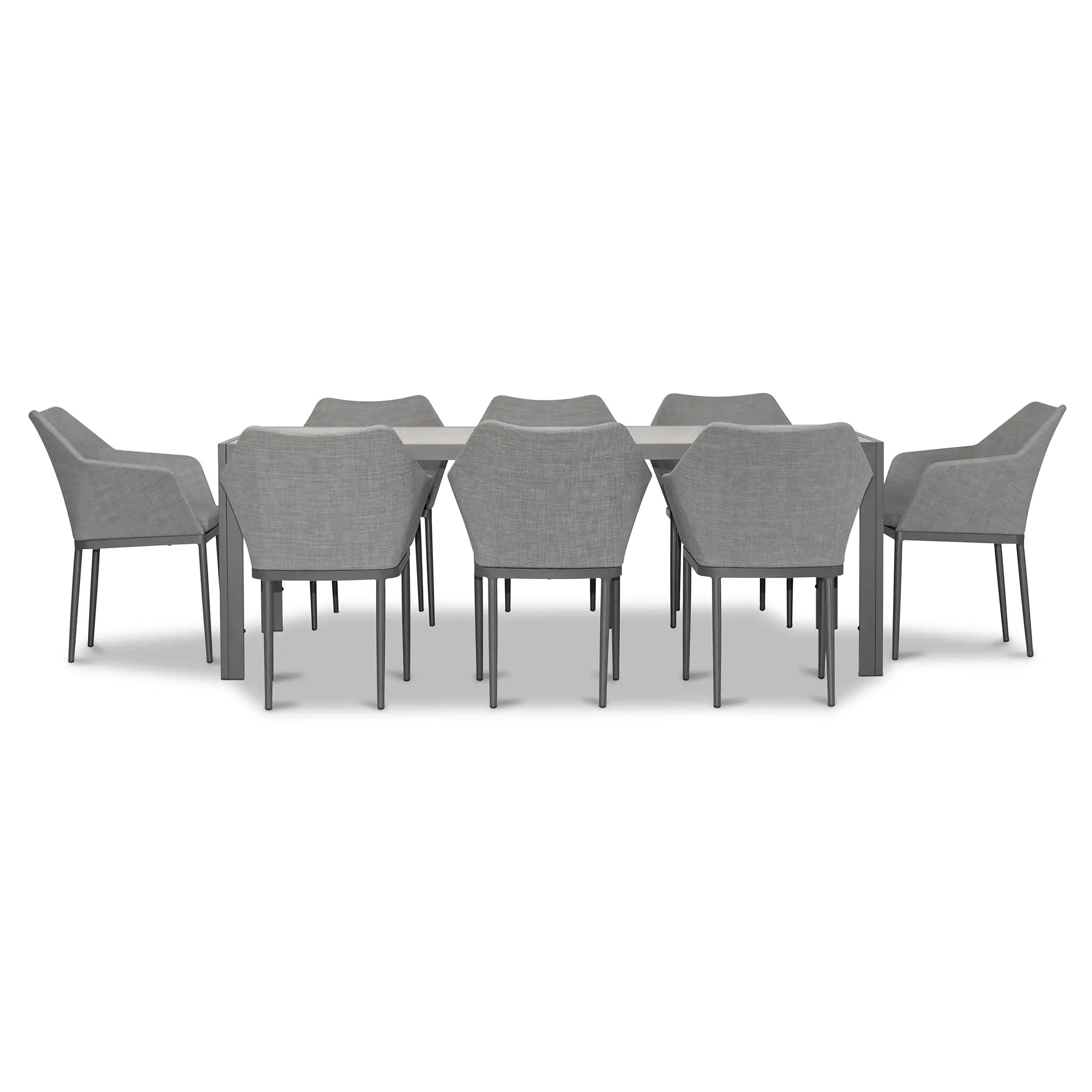 Harmonia Living Tailor 9 Piece Aluminum Dining Set - Slate 1