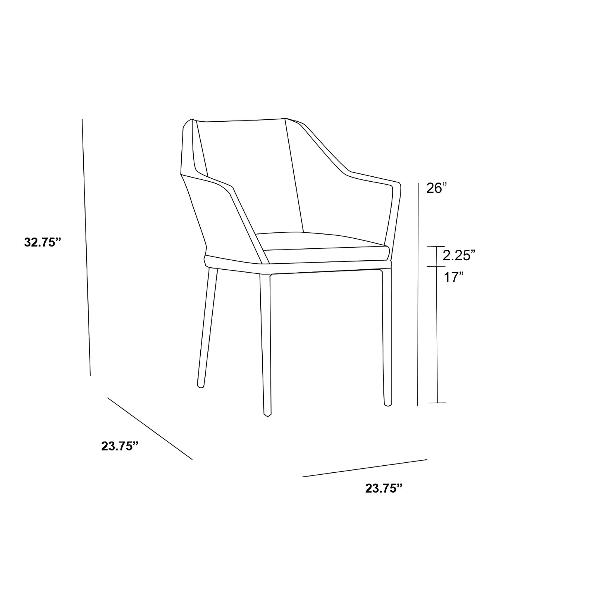 Harmonia Living Tailor Aluminum Dining Chair - Slate 6