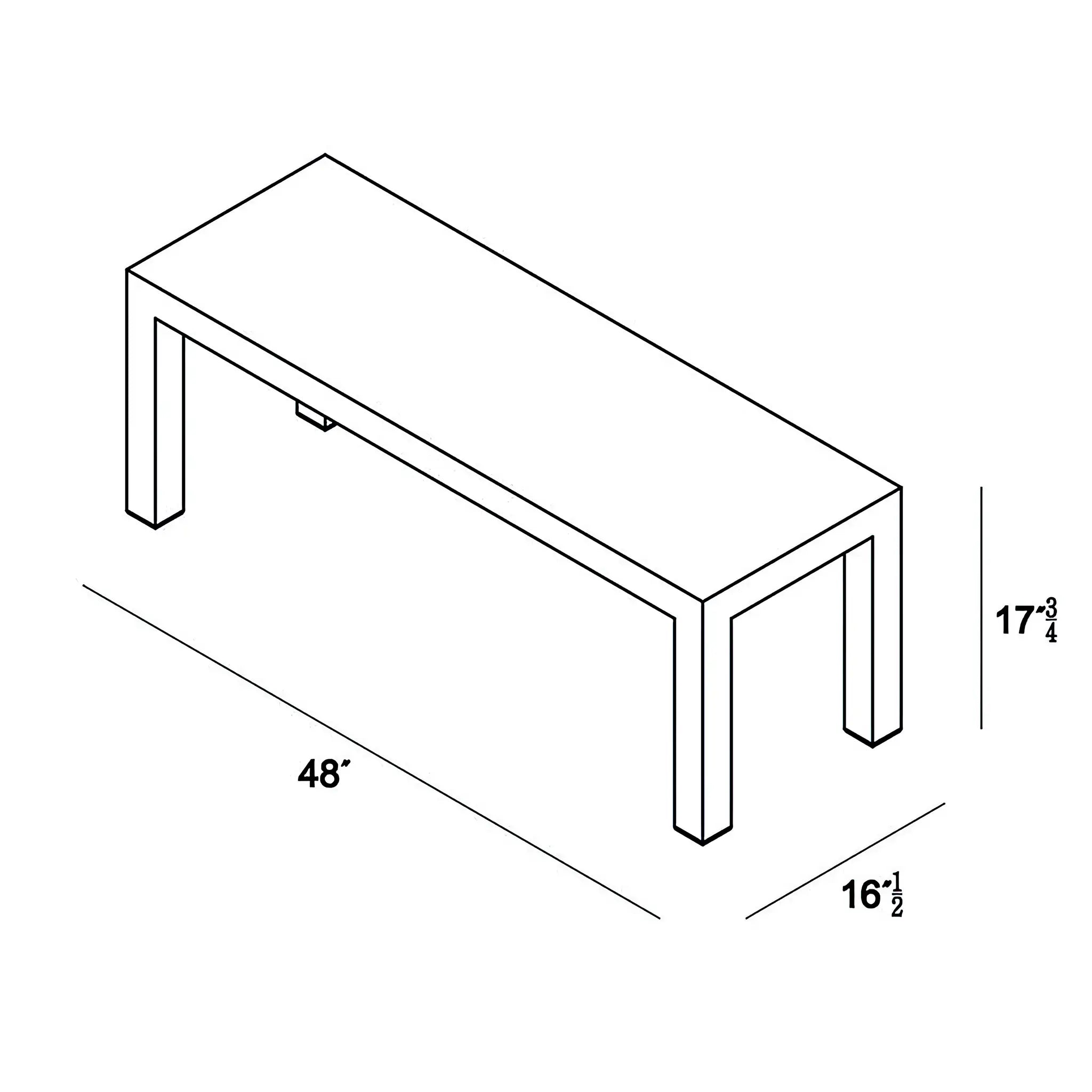 Harmonia Living Urbana 2-Seat Aluminum Dining Bench 24