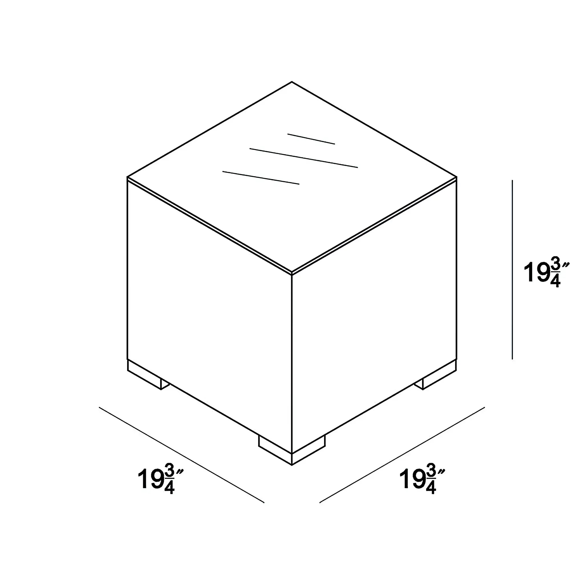 Harmonia Living Urbana Aluminum Square End Table 4