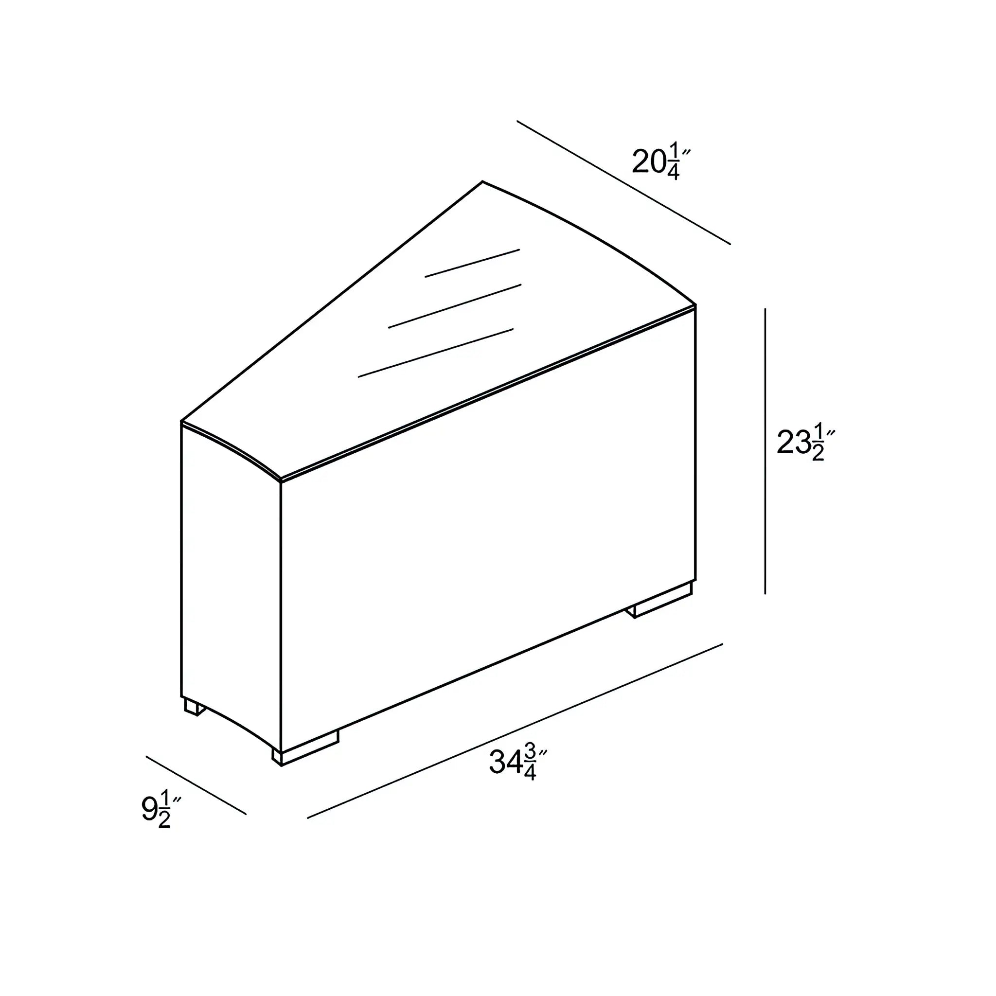 Harmonia Living Urbana Aluminum Wedge End Table 4