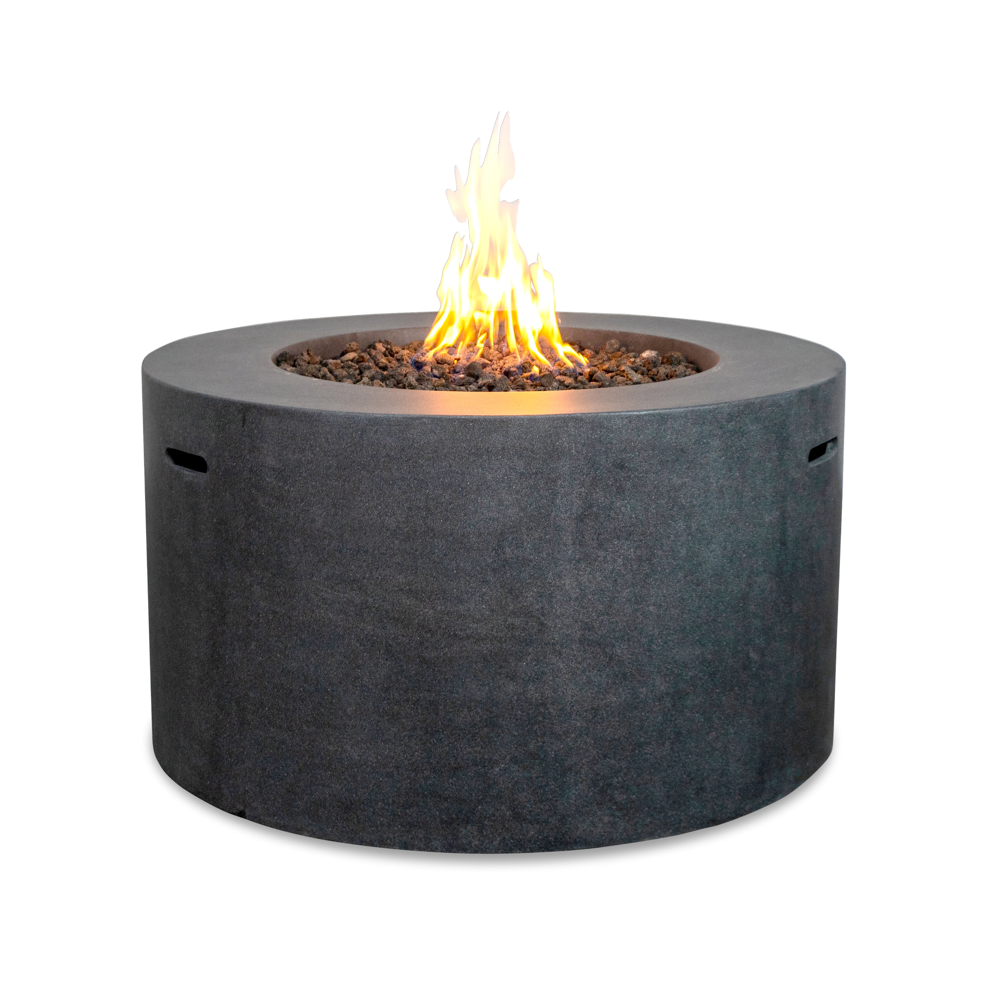 Mason 42" Round Concrete Propane Gas Fire Pit with Access Door