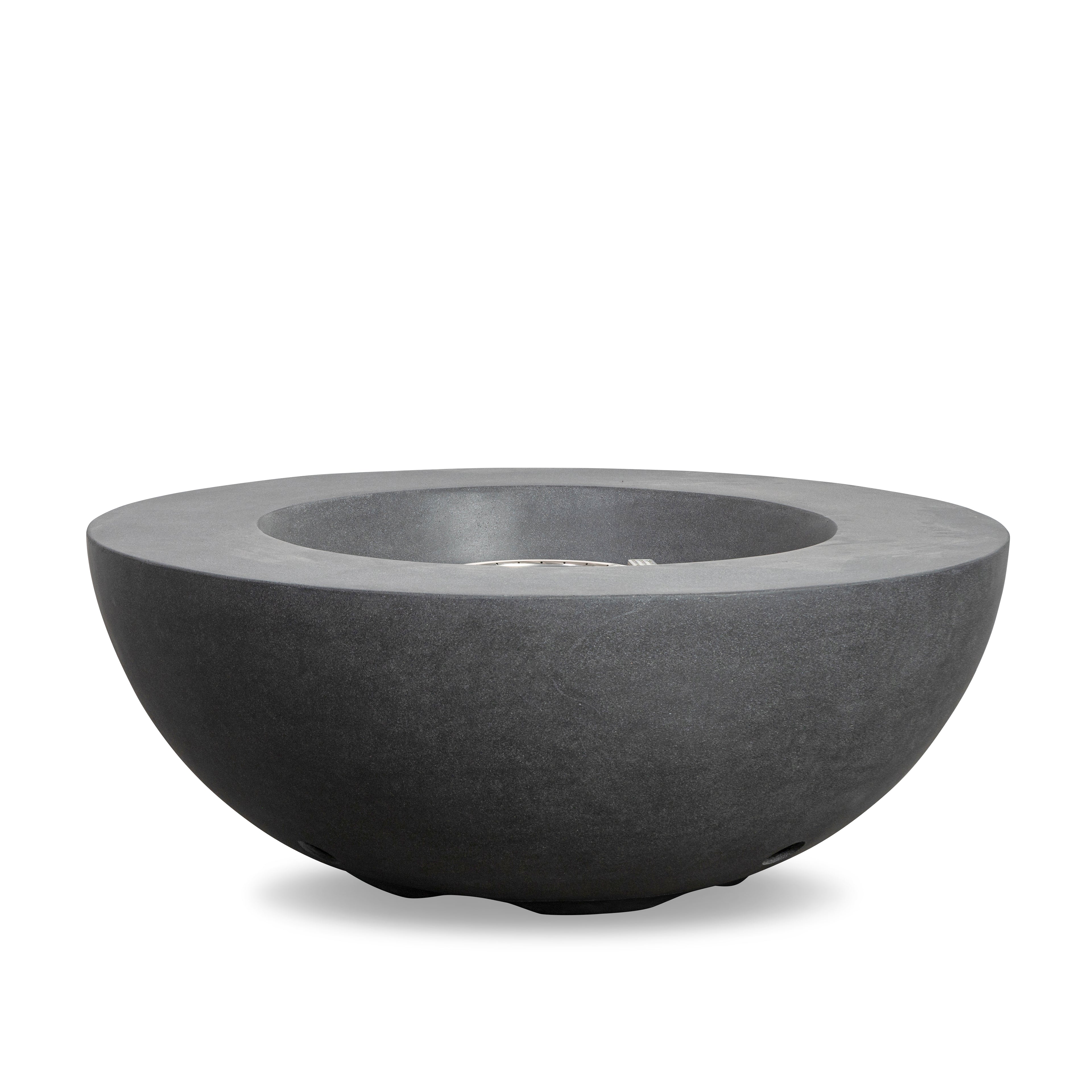 Mason 42" Round Bowl Concrete Natural Gas Fire Pit with Push Button Ignition