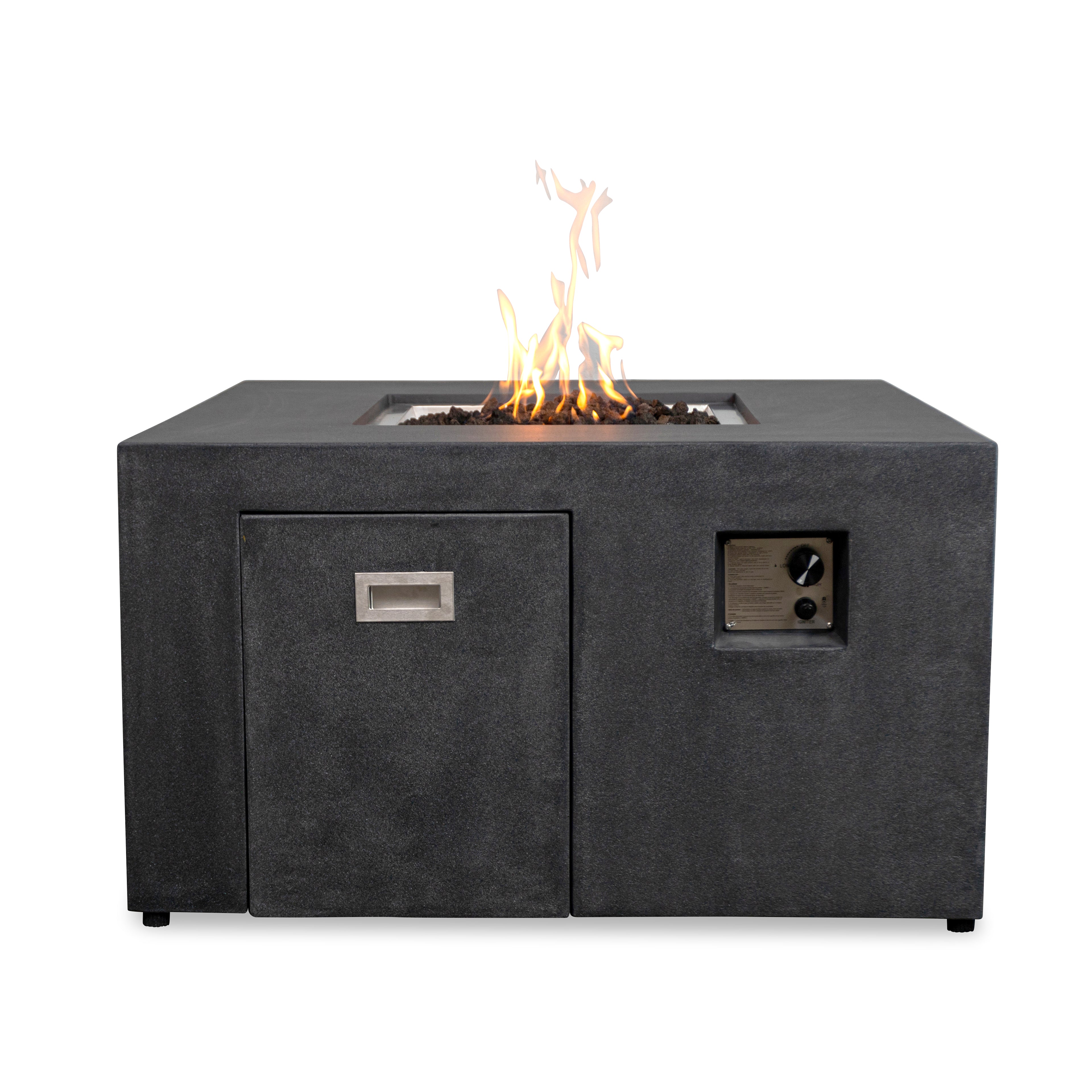 Mason 42" Square Hidden Propane Tank Gas Fire Pit
