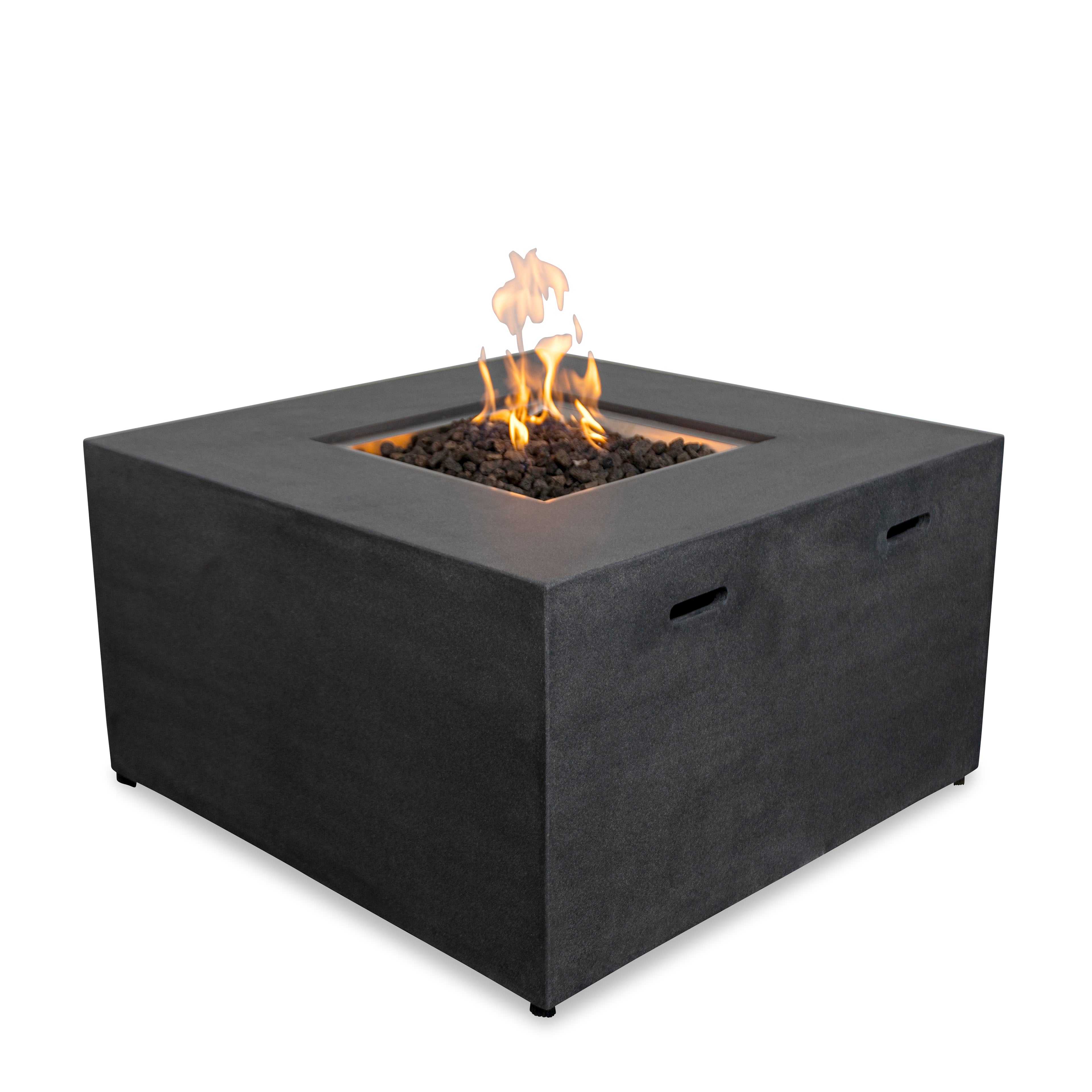 Mason 42" Square Hidden Propane Tank Gas Fire Pit - Graphite