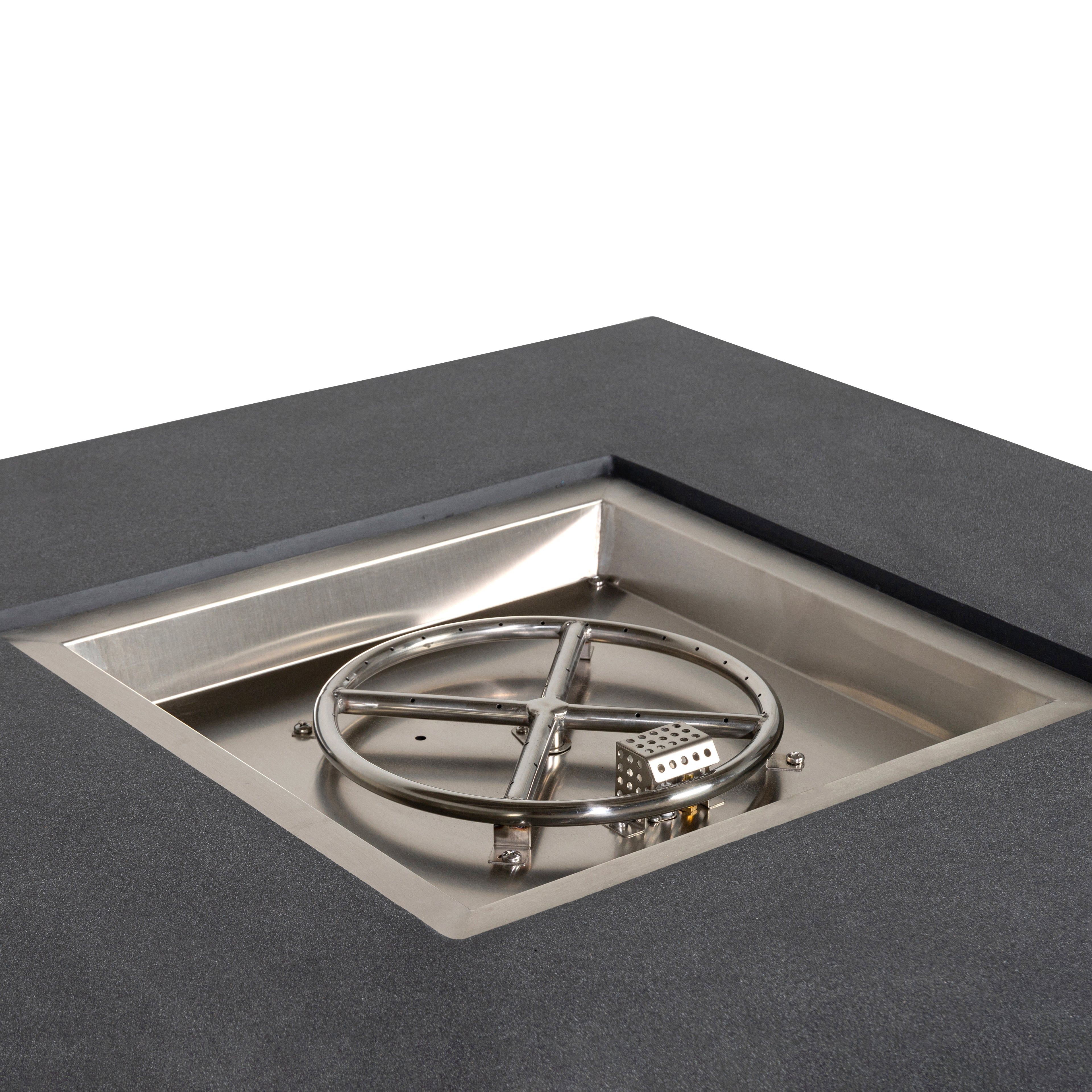 Mason 42" Square Hidden Propane Tank Gas Fire Pit - Graphite