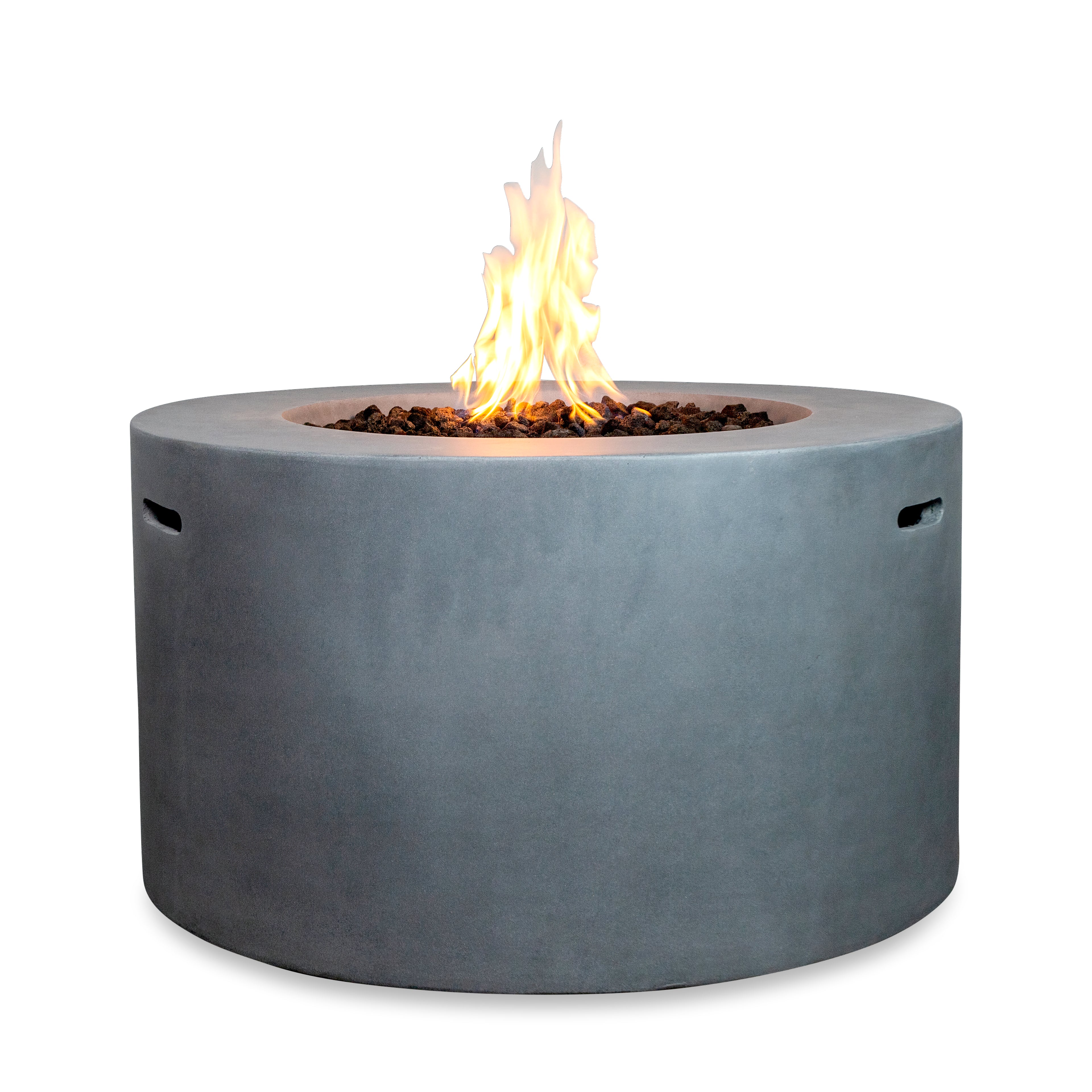 Mason 42" Round Concrete Propane Gas Fire Pit with Access Door