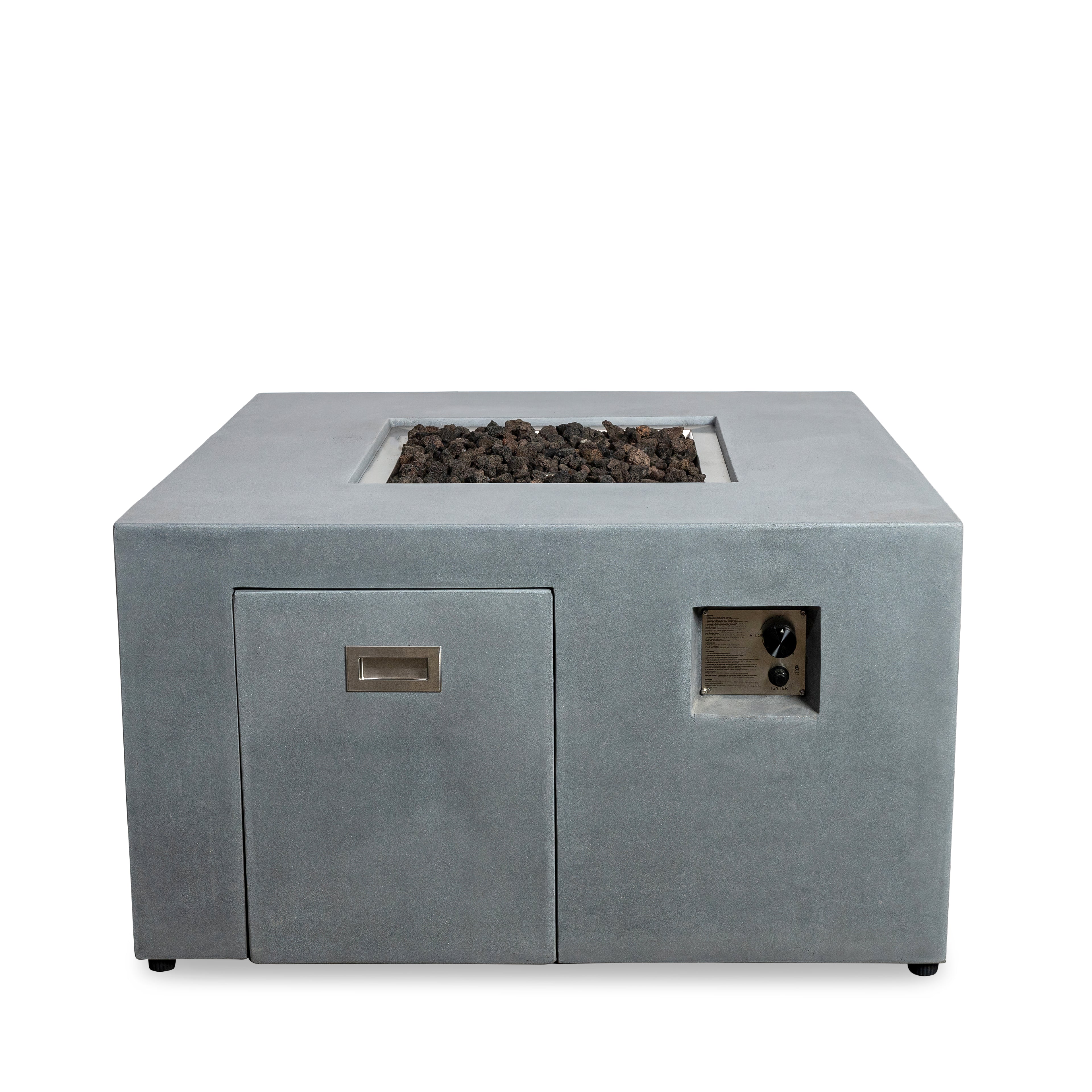 Mason 42" Square Hidden Propane Tank Gas Fire Pit - Natural Gray