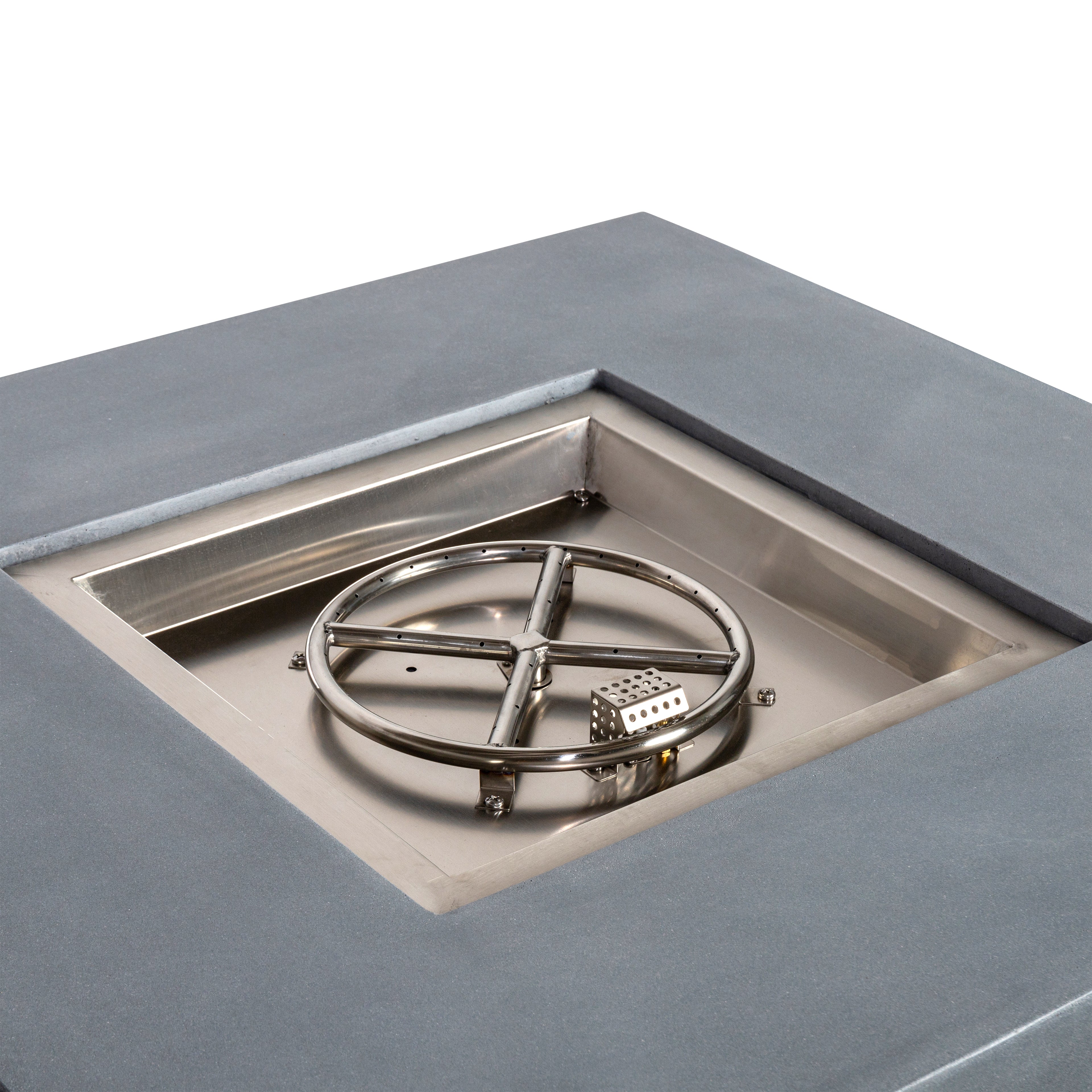 Mason 42" Square Hidden Propane Tank Gas Fire Pit - Natural Gray