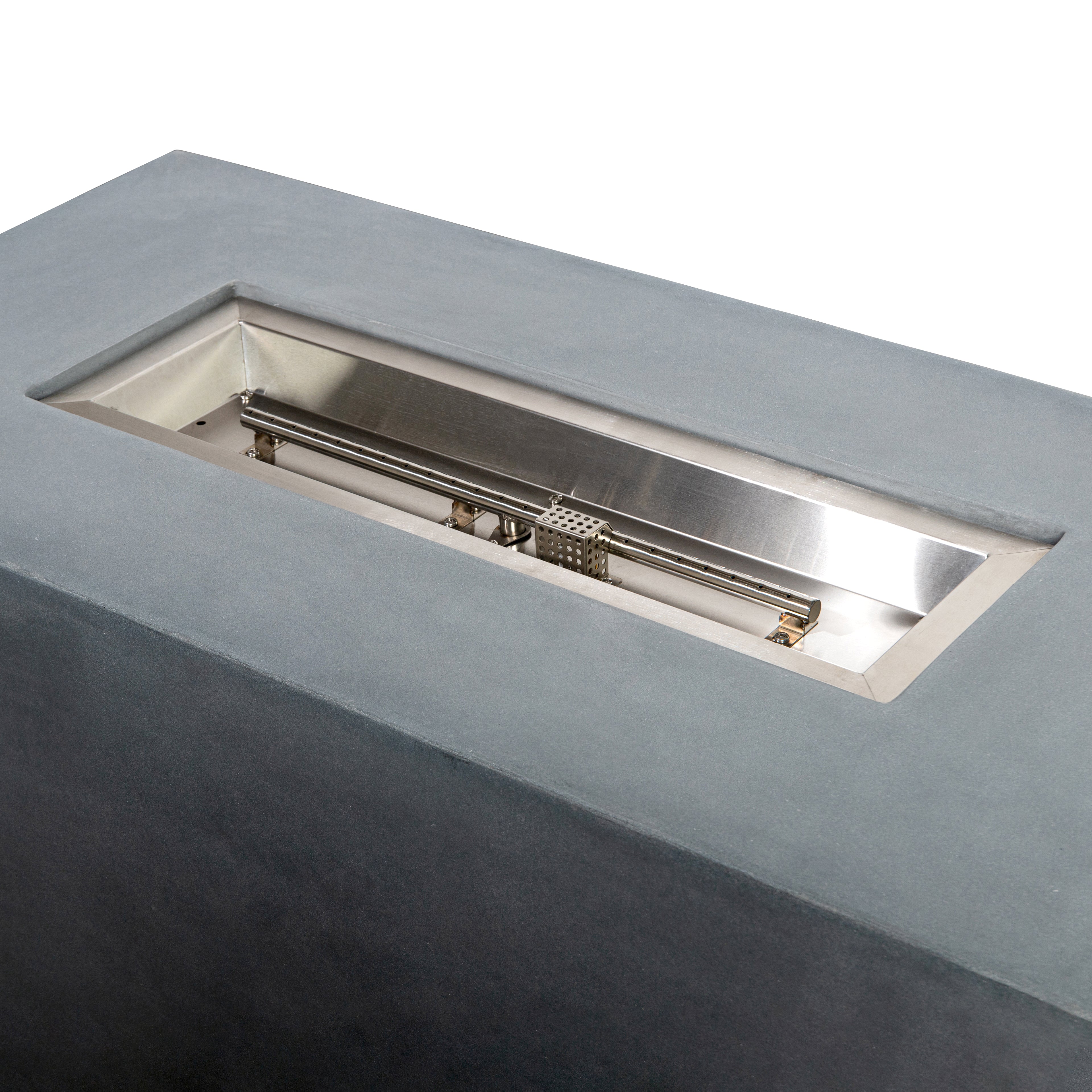 Mason 55" Rectangular Hidden Propane Gas Fire Pit - Natural Gray