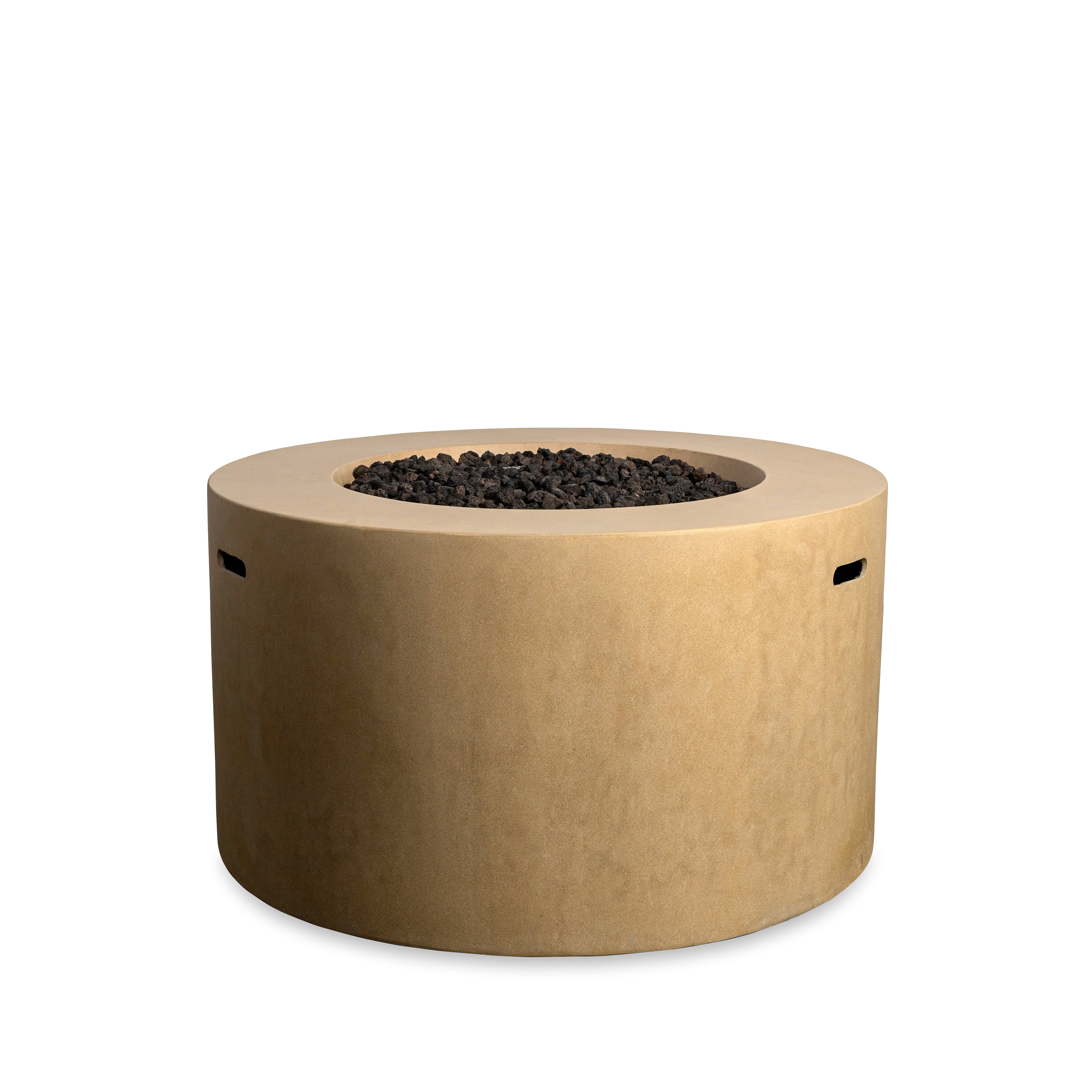 Mason 42" Round Concrete Propane Gas Fire Pit with Access Door - Sand