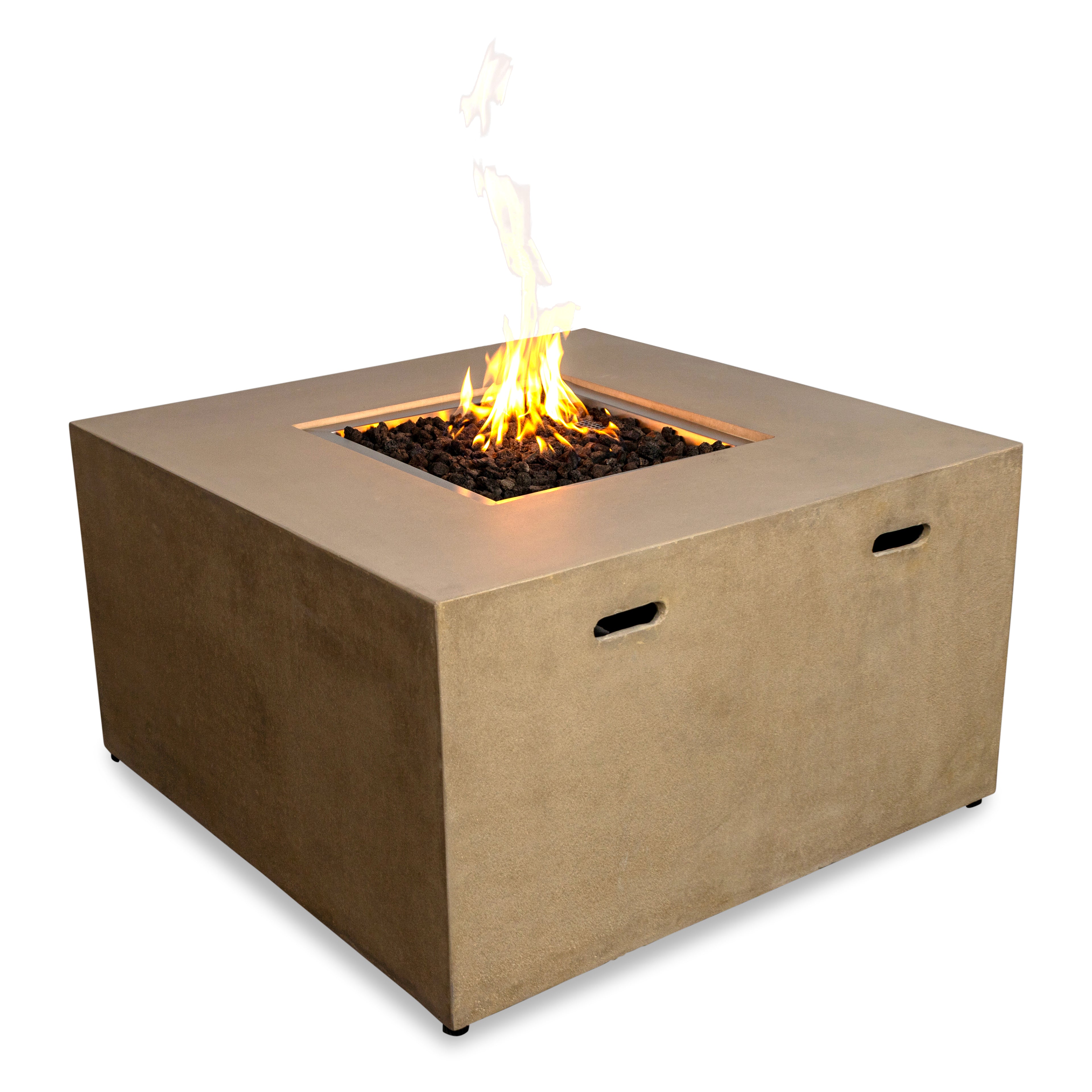 Mason 42" Square Hidden Propane Tank Gas Fire Pit - Sand