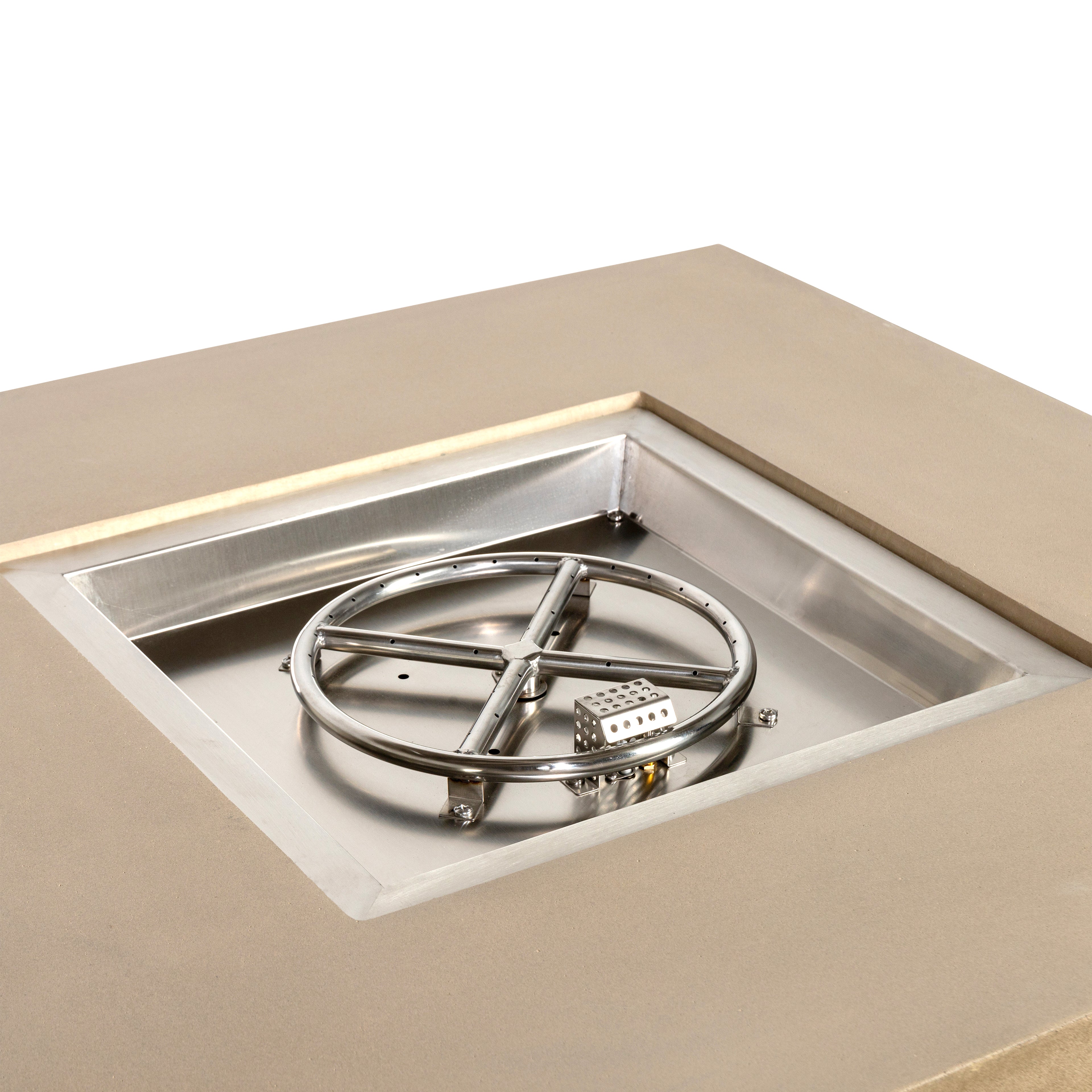 Mason 42" Square Hidden Propane Tank Gas Fire Pit - Sand