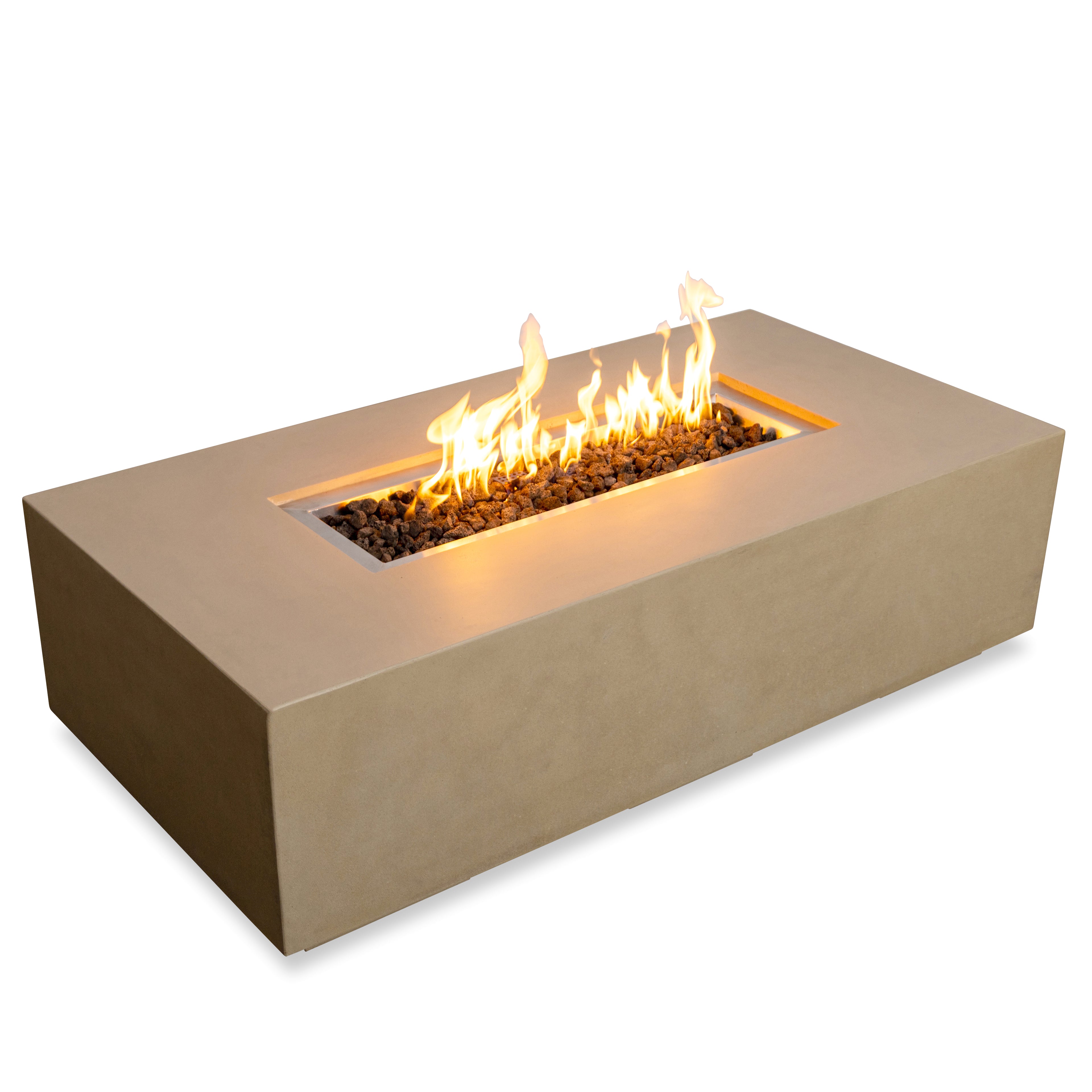 Mason 55" Rectangular Natural Gas Fire Pit - Sand
