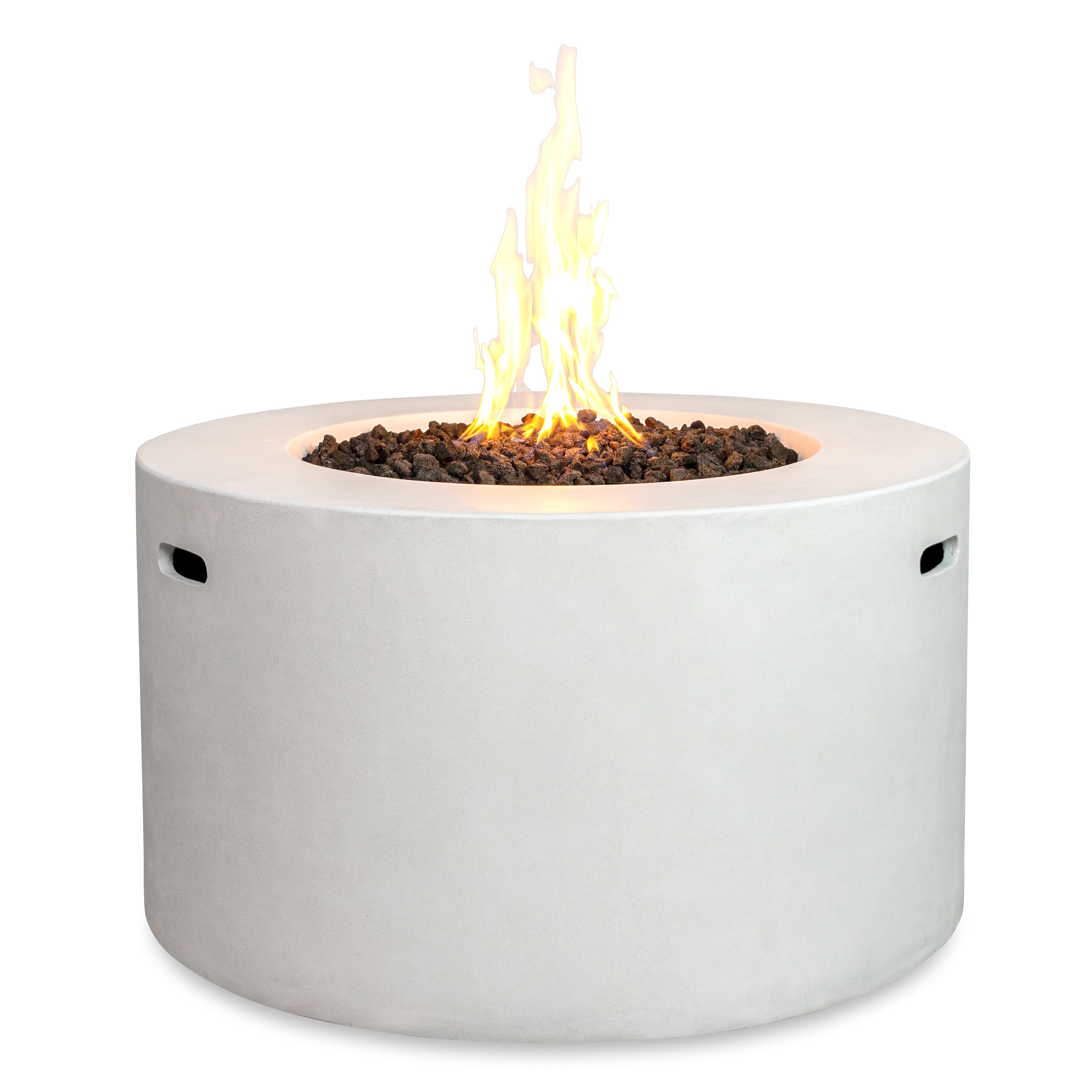 Mason 42" Round Concrete Propane Gas Fire Pit with Access Door