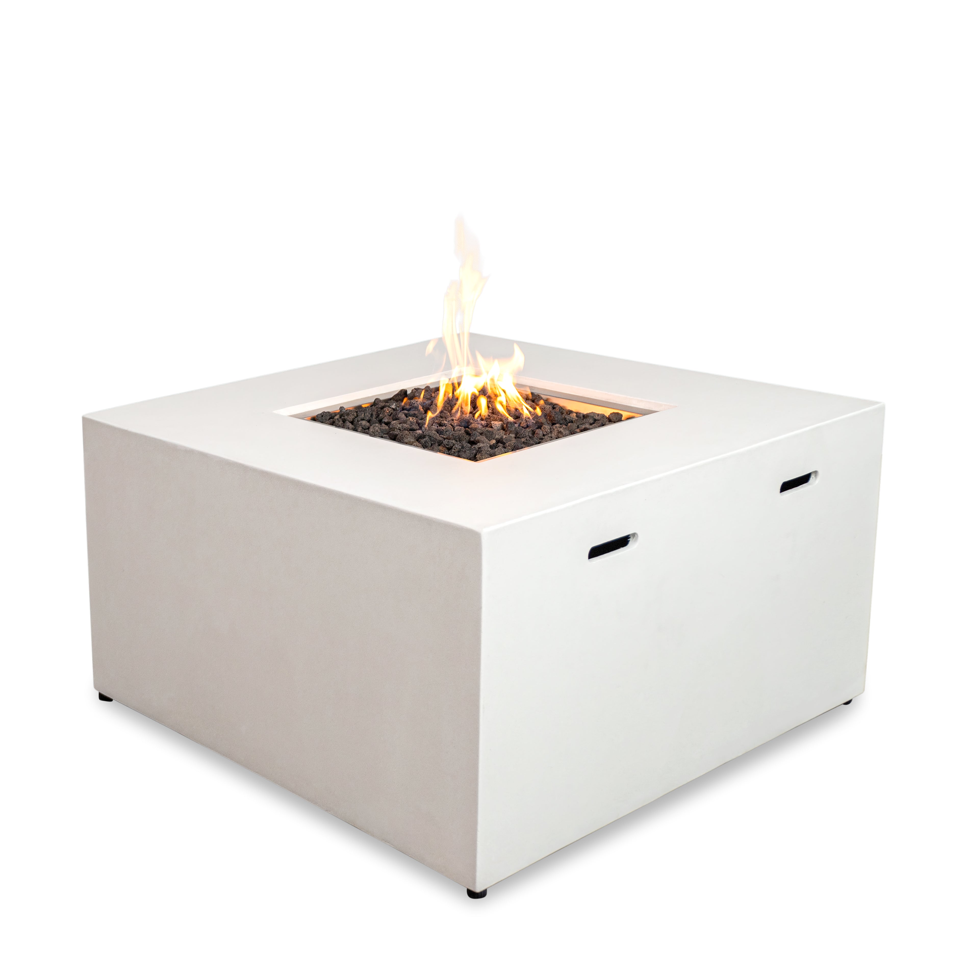Mason 42" Square Hidden Propane Tank Gas Fire Pit - White