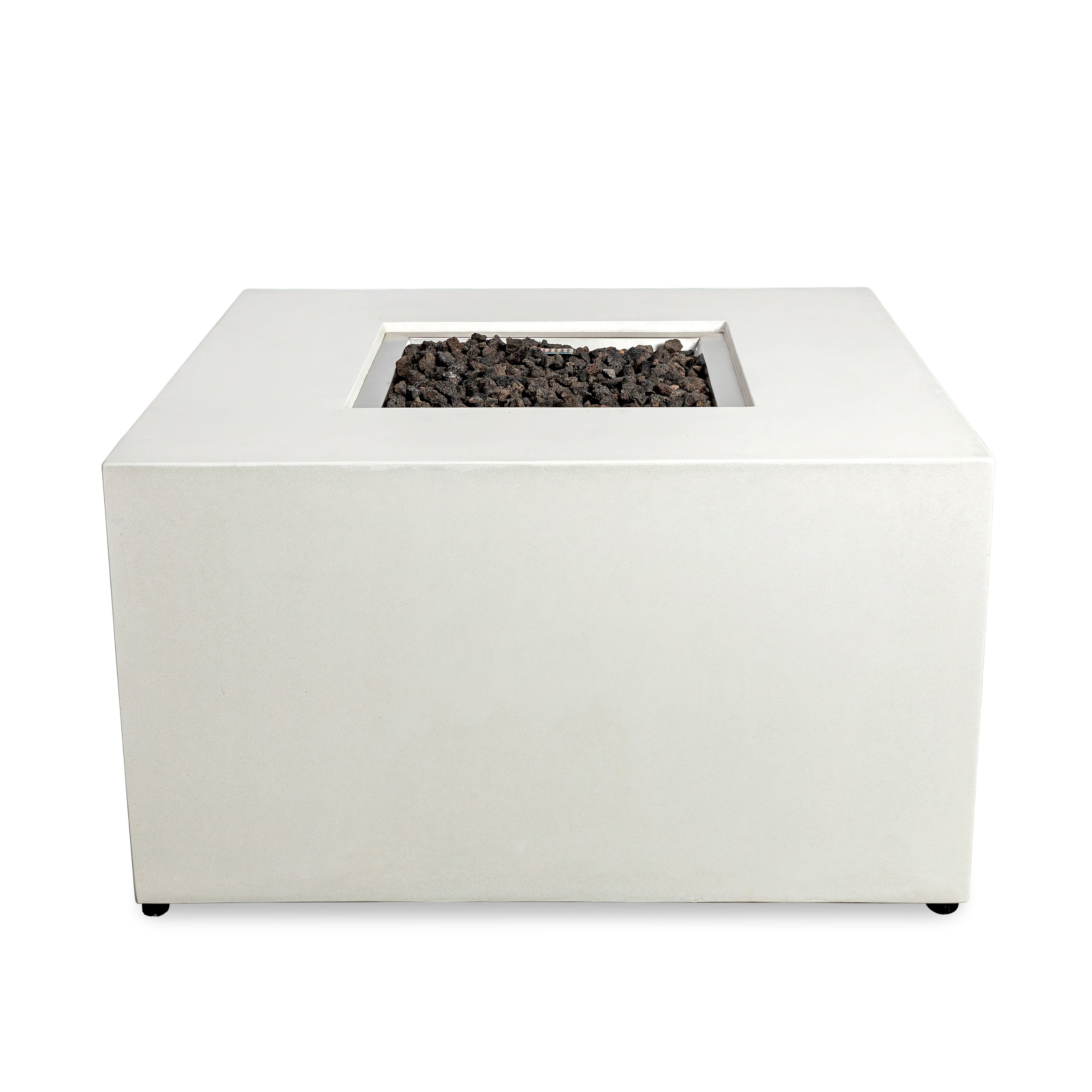 Mason 42" Square Hidden Propane Tank Gas Fire Pit - White