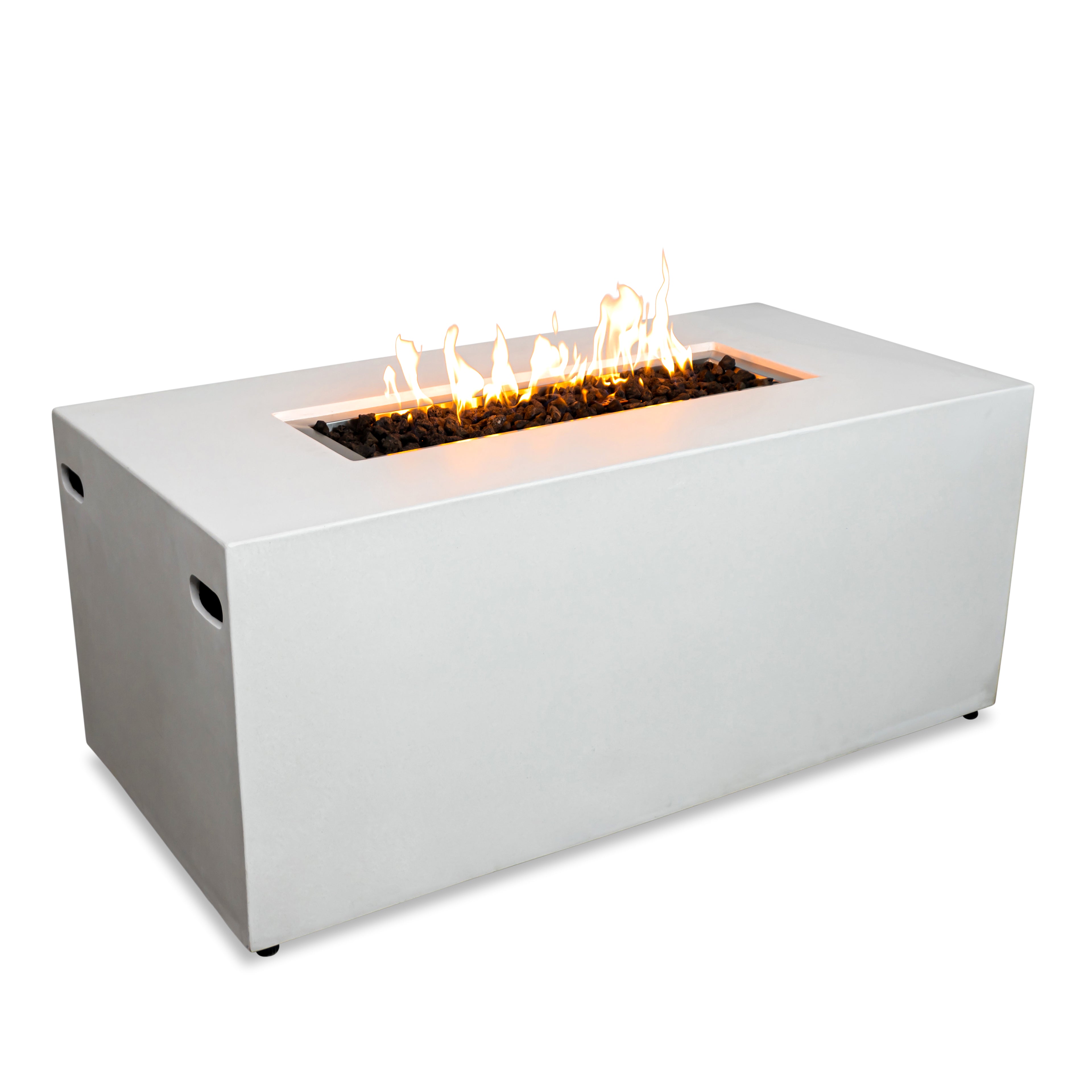 Mason 55" Rectangular Hidden Propane Gas Fire Pit - White