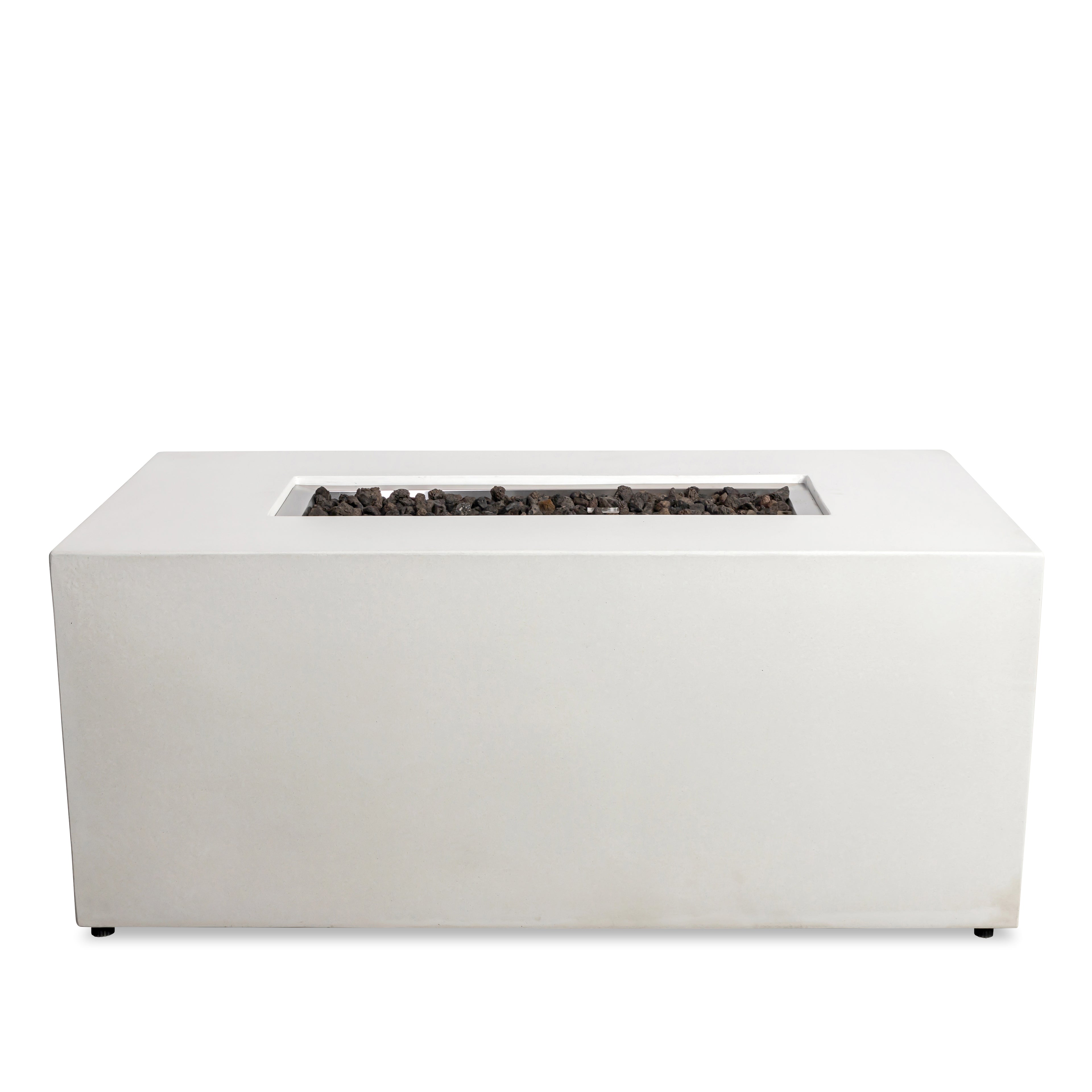 Mason 55" Rectangular Hidden Propane Gas Fire Pit - White