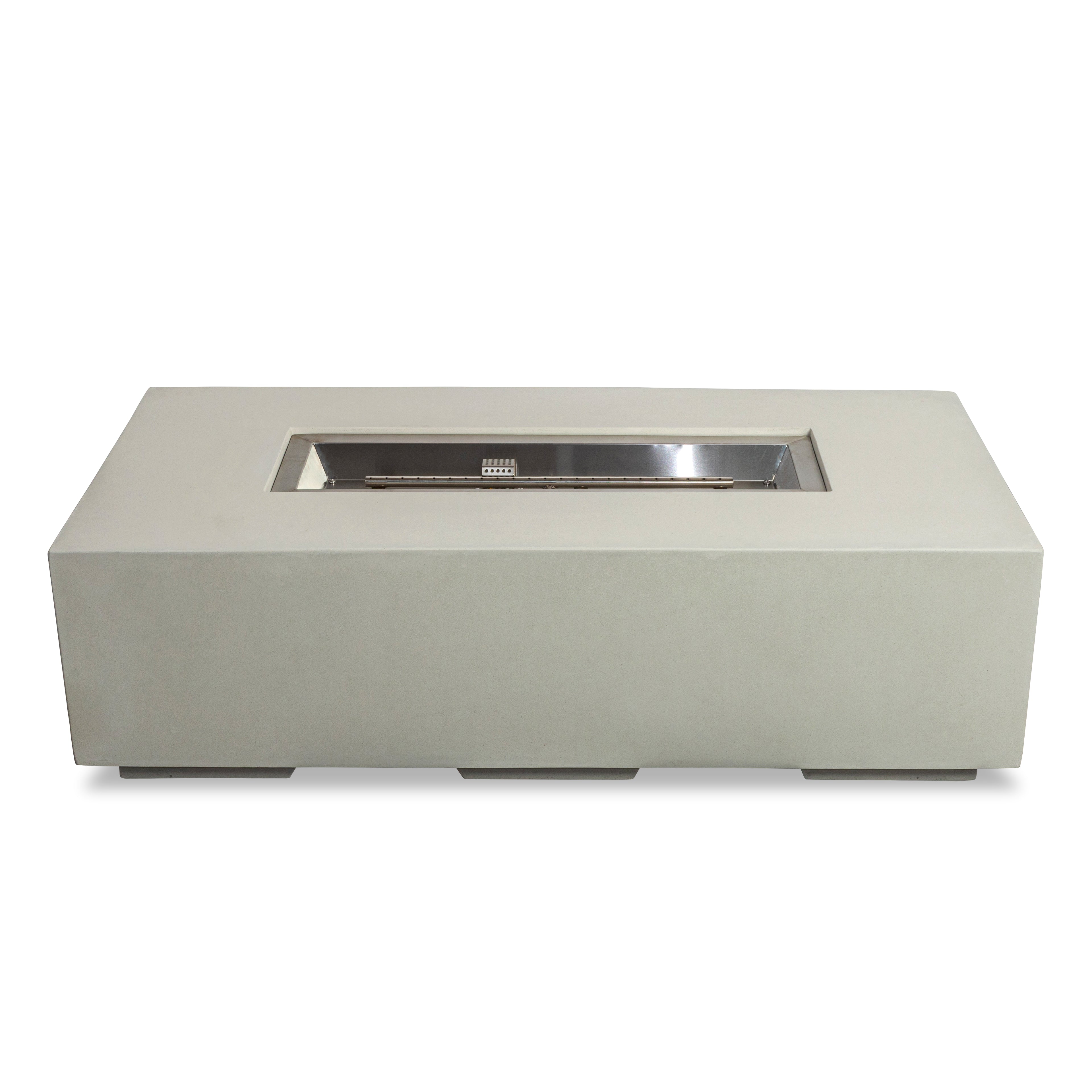 Mason 55" Rectangular Natural Gas Fire Pit - White