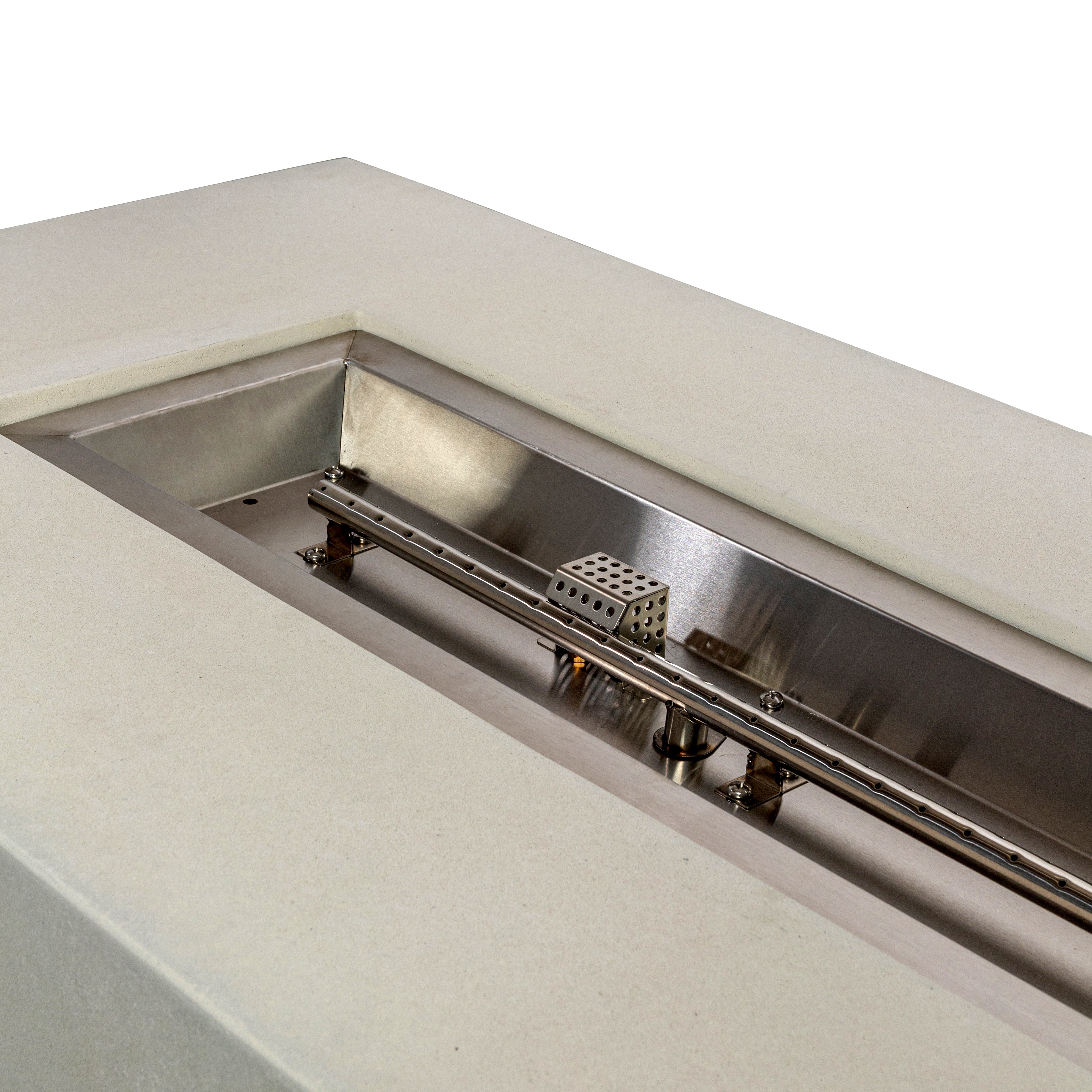 Mason 55" Rectangular Natural Gas Fire Pit - White