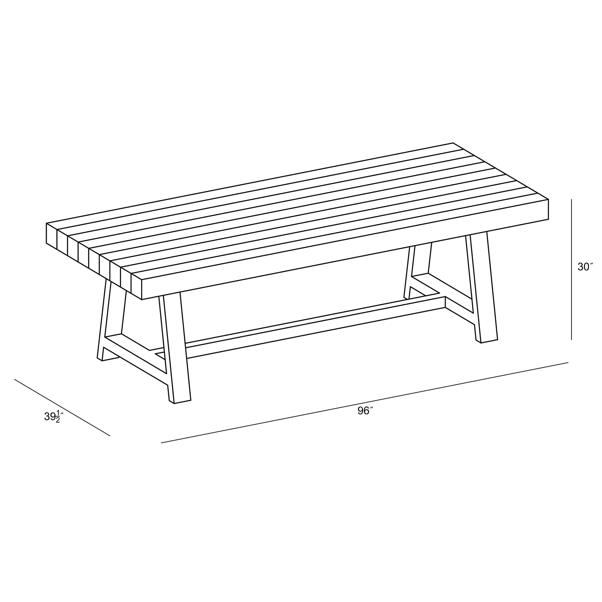Harmonia Living Mill 8-Seat Aluminum Reclaimed Teak Outdoor Dining Table 4