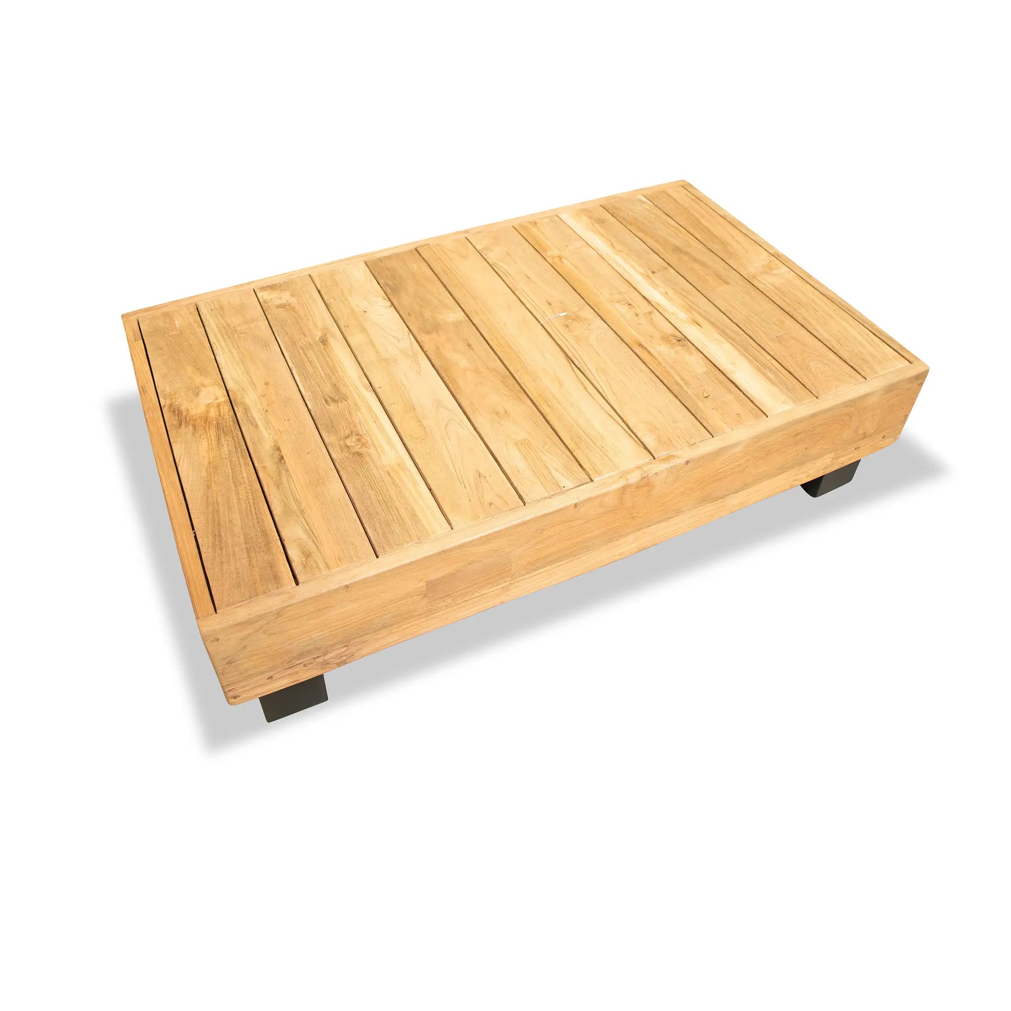 Harmonia Living Meld Aluminum Reclaimed Teak Outdoor Coffee Table 3
