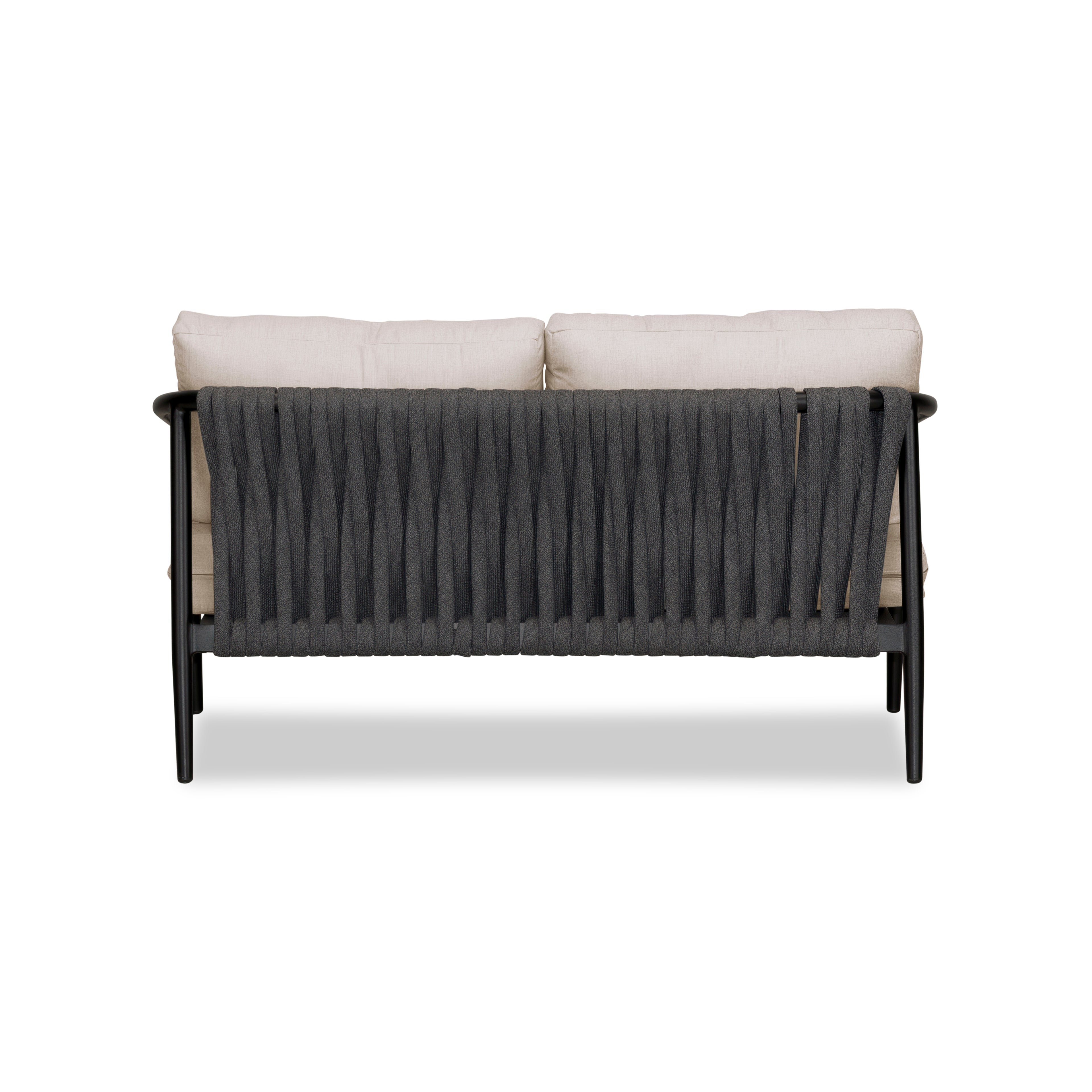 Olio Loveseat#Finish_Black#Fabric_Cast Silver