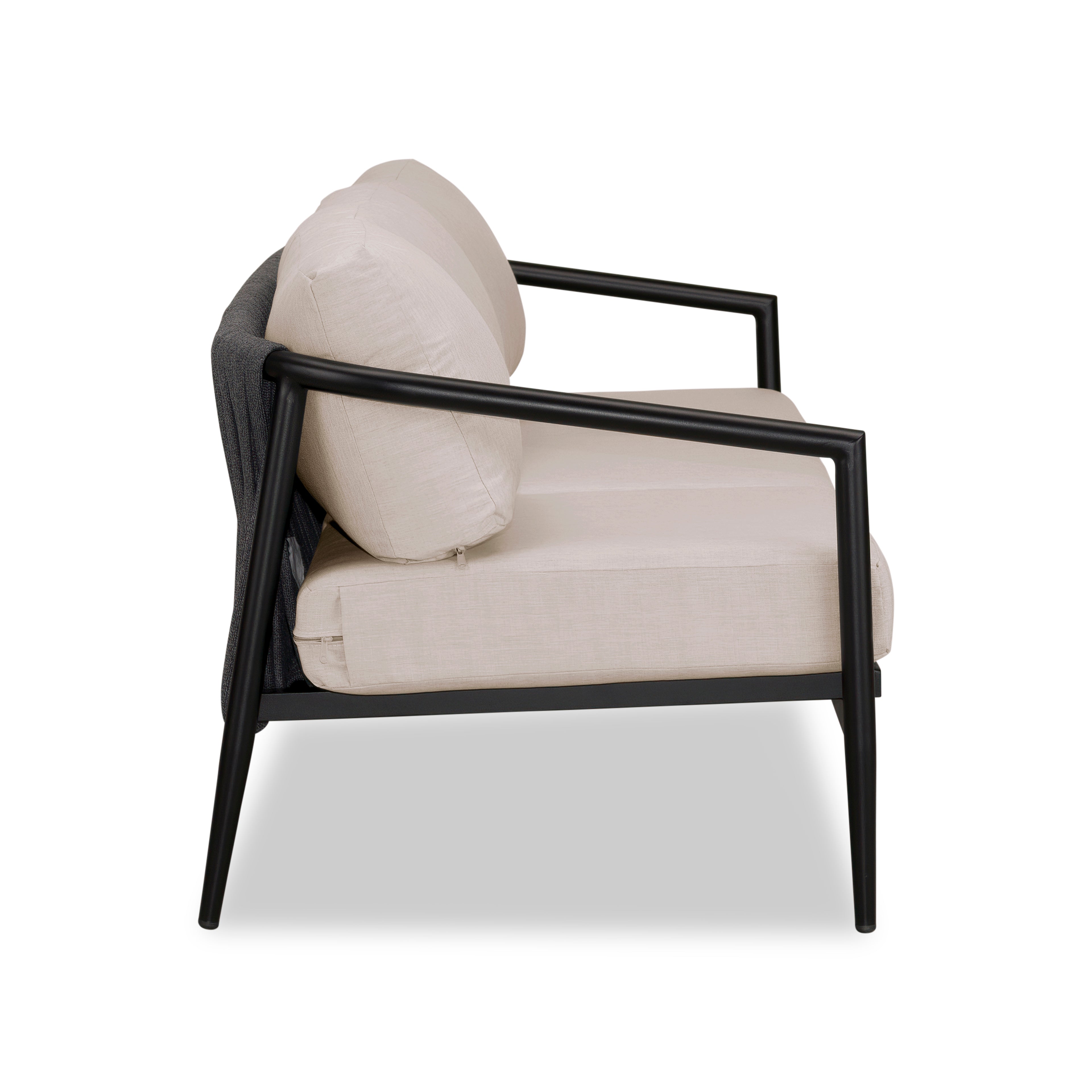 Olio Sofa#Finish_Black#Fabric_Cast Silver